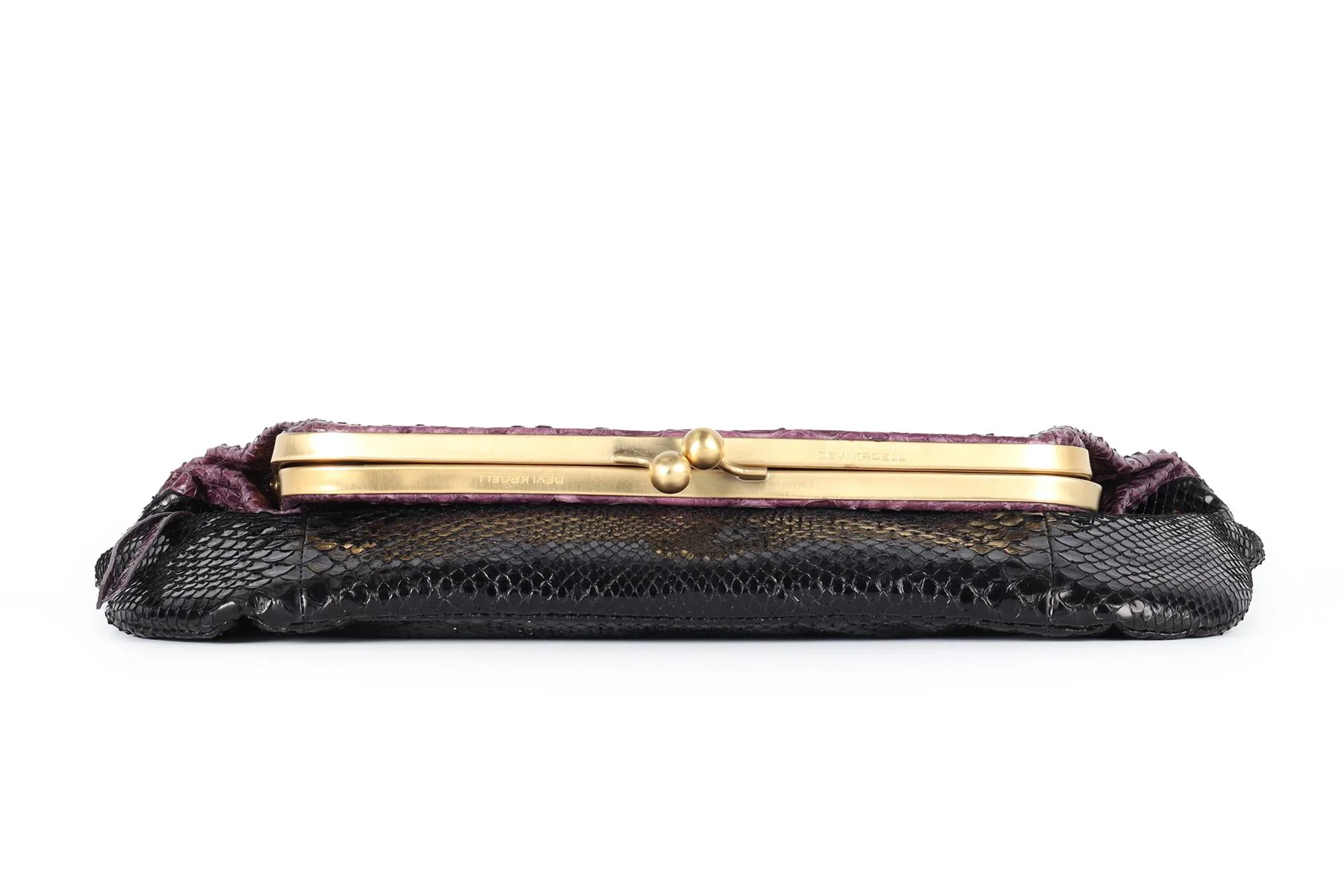 DEVI KROELL PURPLE PYTHON CLUTCH - Image 7