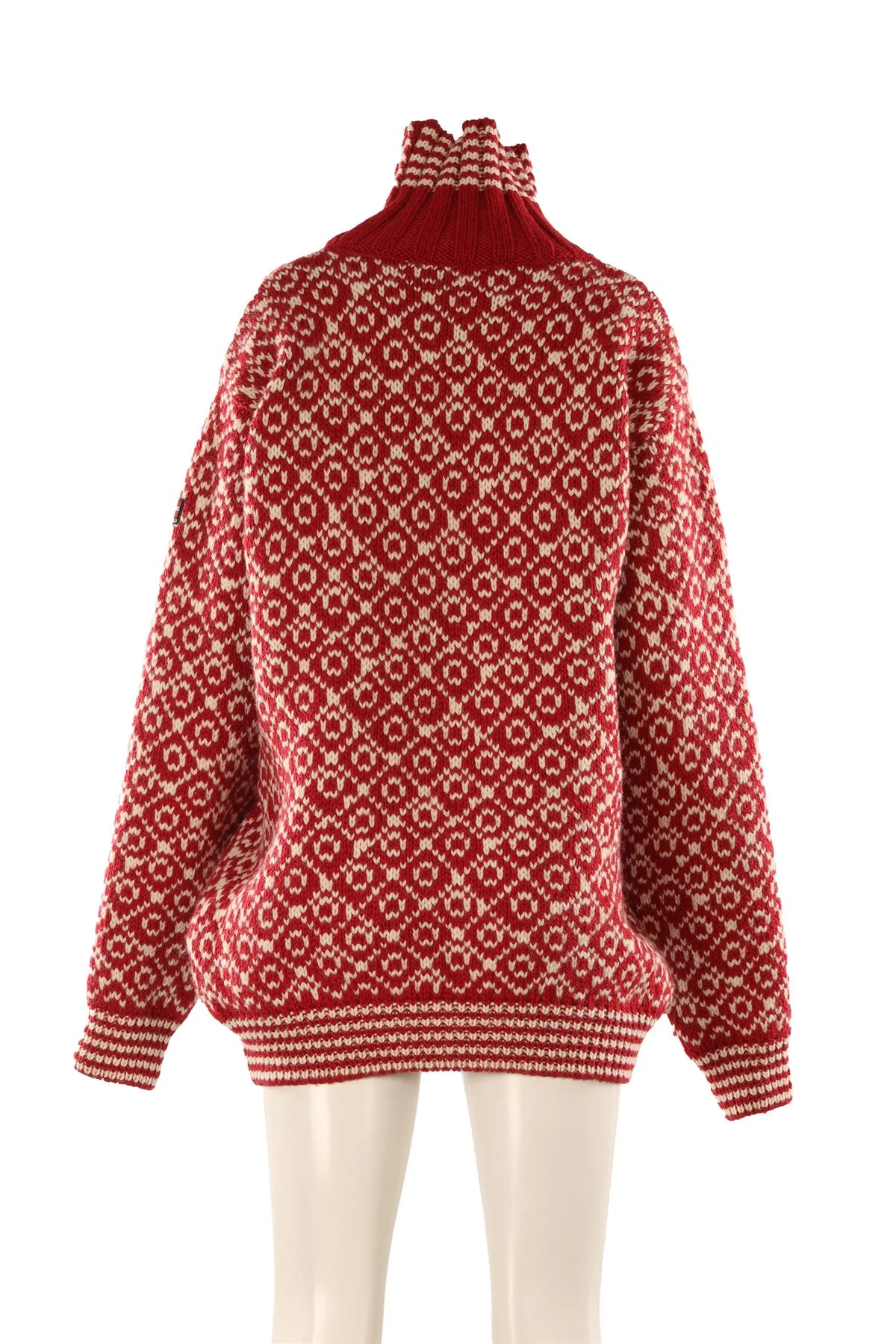 DEVOLD RED WOOL SWEATER XLARGE - Image 4