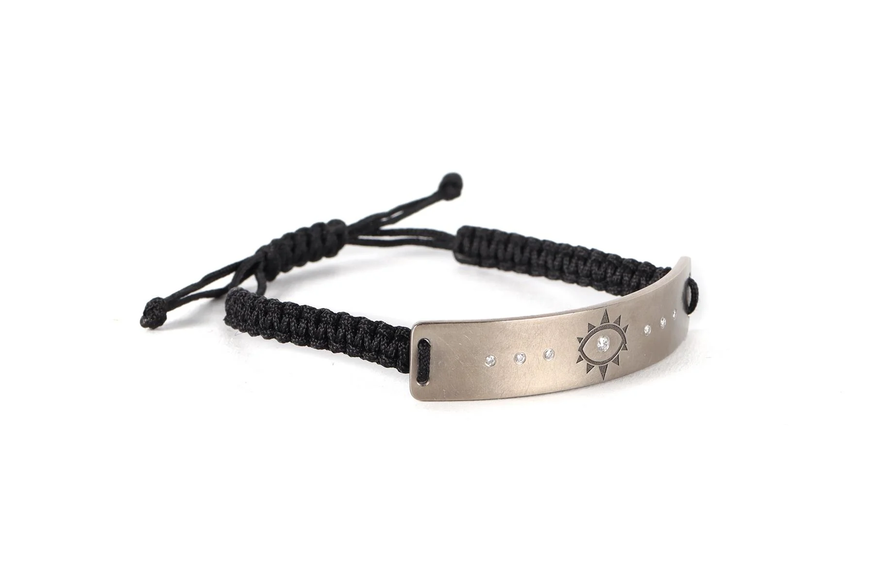 Diane Kordas Black Evil Eye Diamond and Titanium Bracelet - Image 2