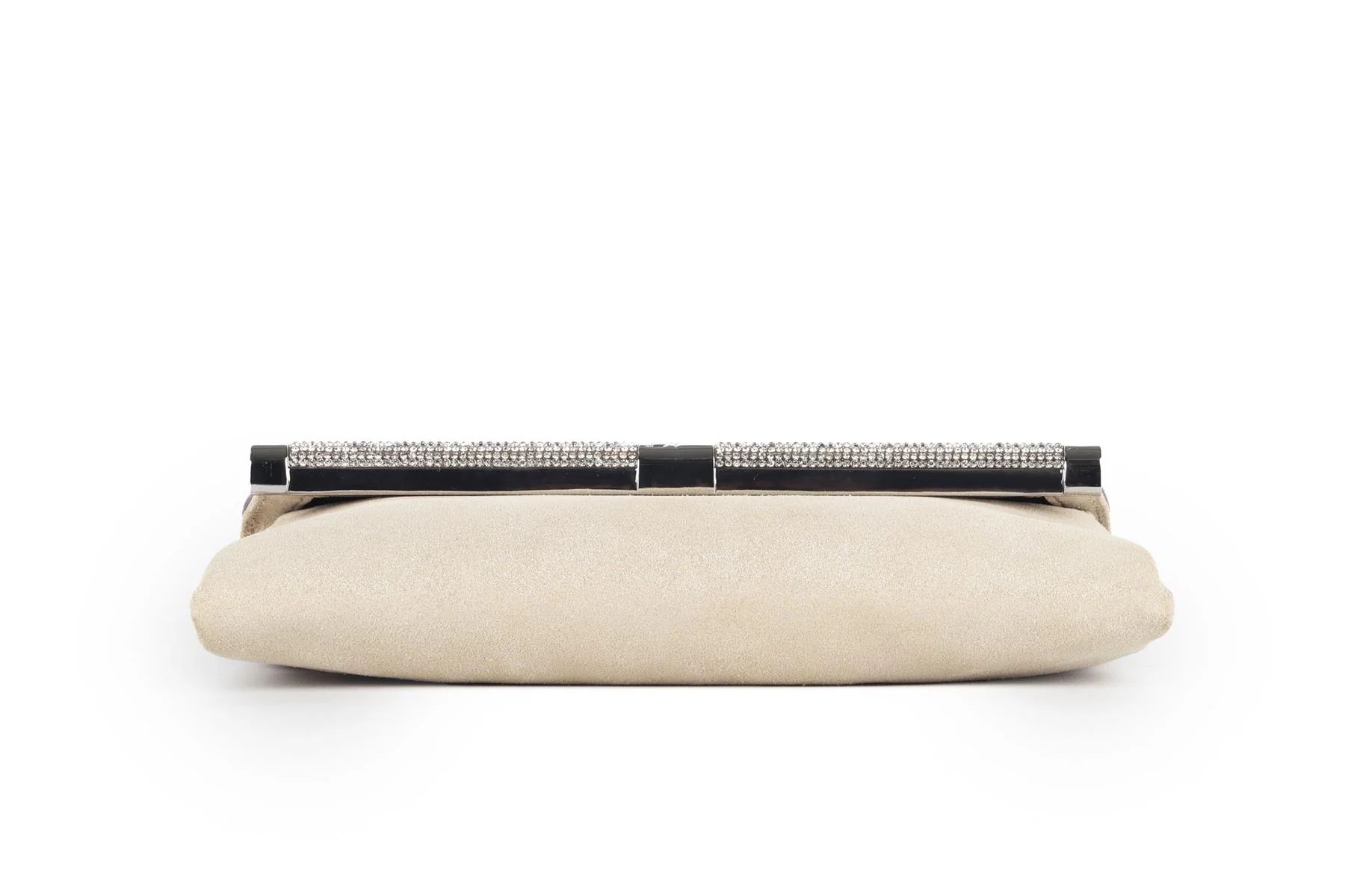 DIANE VON FURSTENBERG BEIGE CRYSTAL AND SUEDE CLUTCH - Image 7