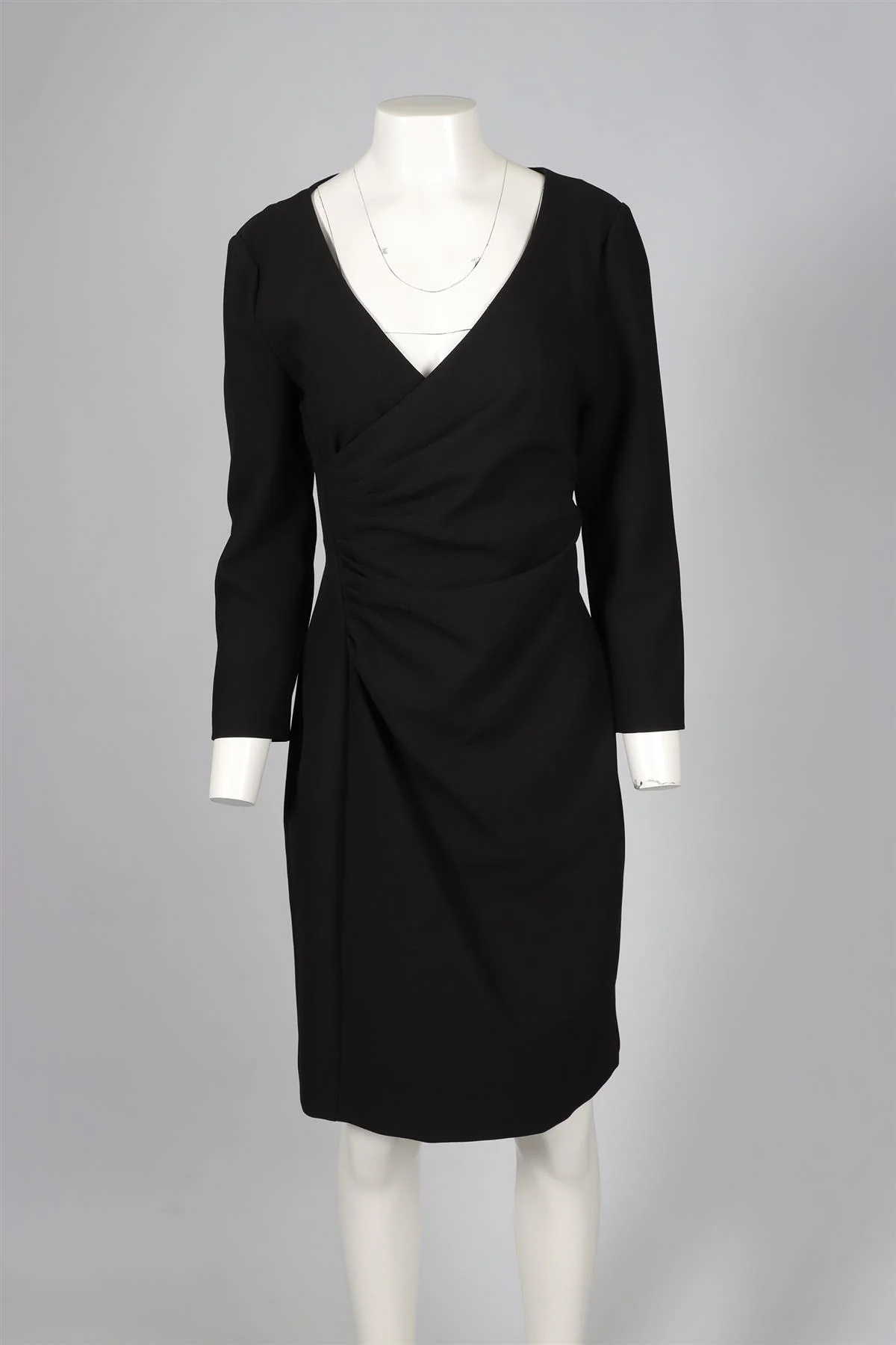 DIANE VON FURSTENBERG BLACK CREPE DRESS US 12 UK 16 - Image 2