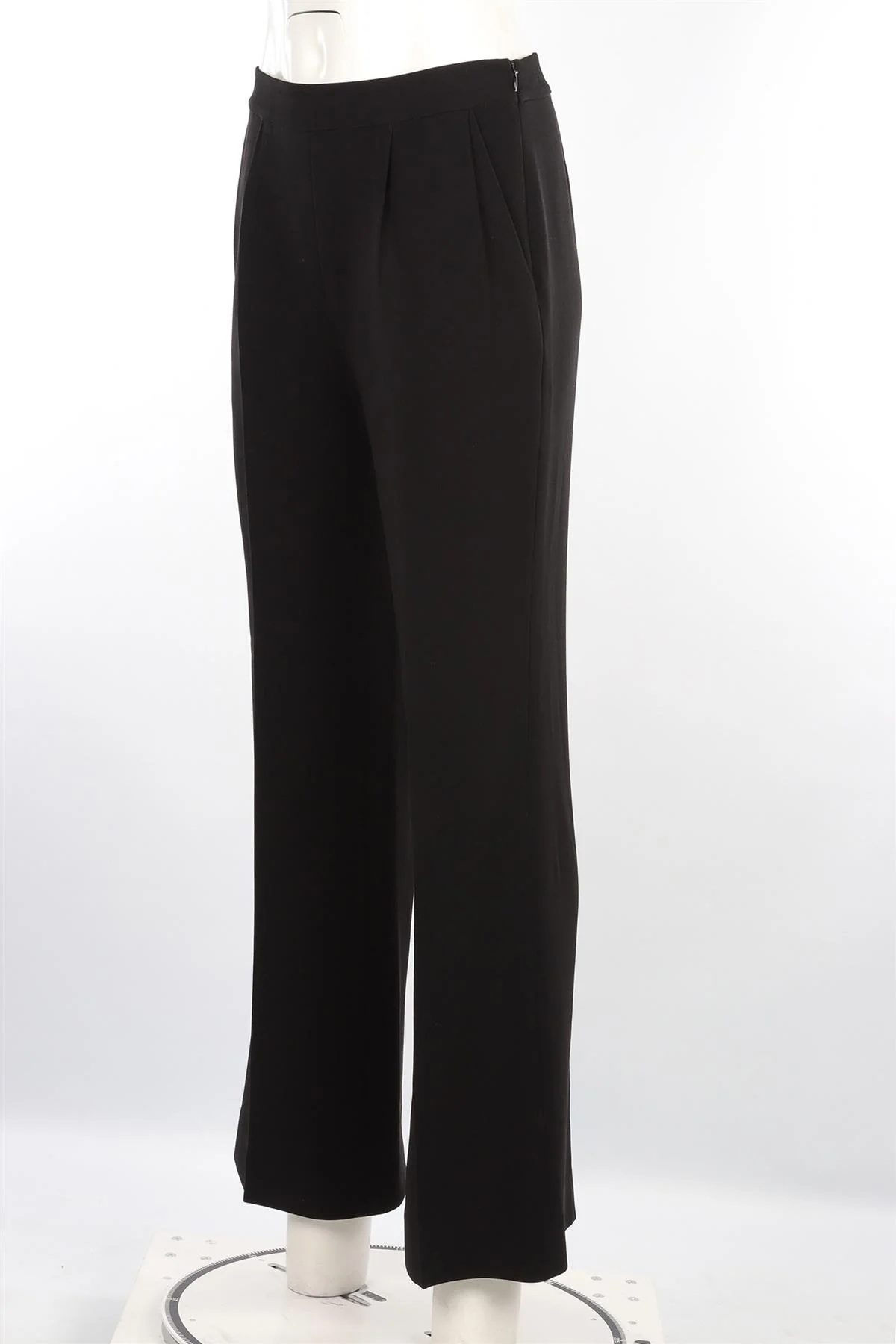 DIANE VON FURSTENBERG BLACK CREPE STRAIGHT LEG PANTS US 6 UK 10 - Image 3