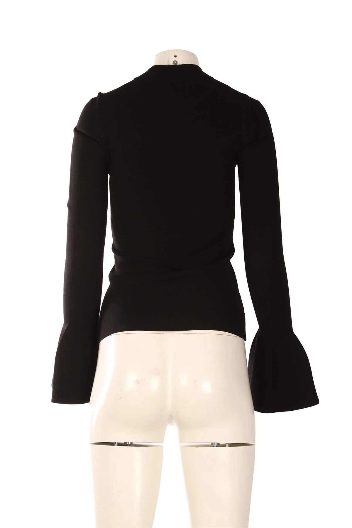 DIANE VON FURSTENBERG BLACK KNIT TOP XSMALL - Image 4