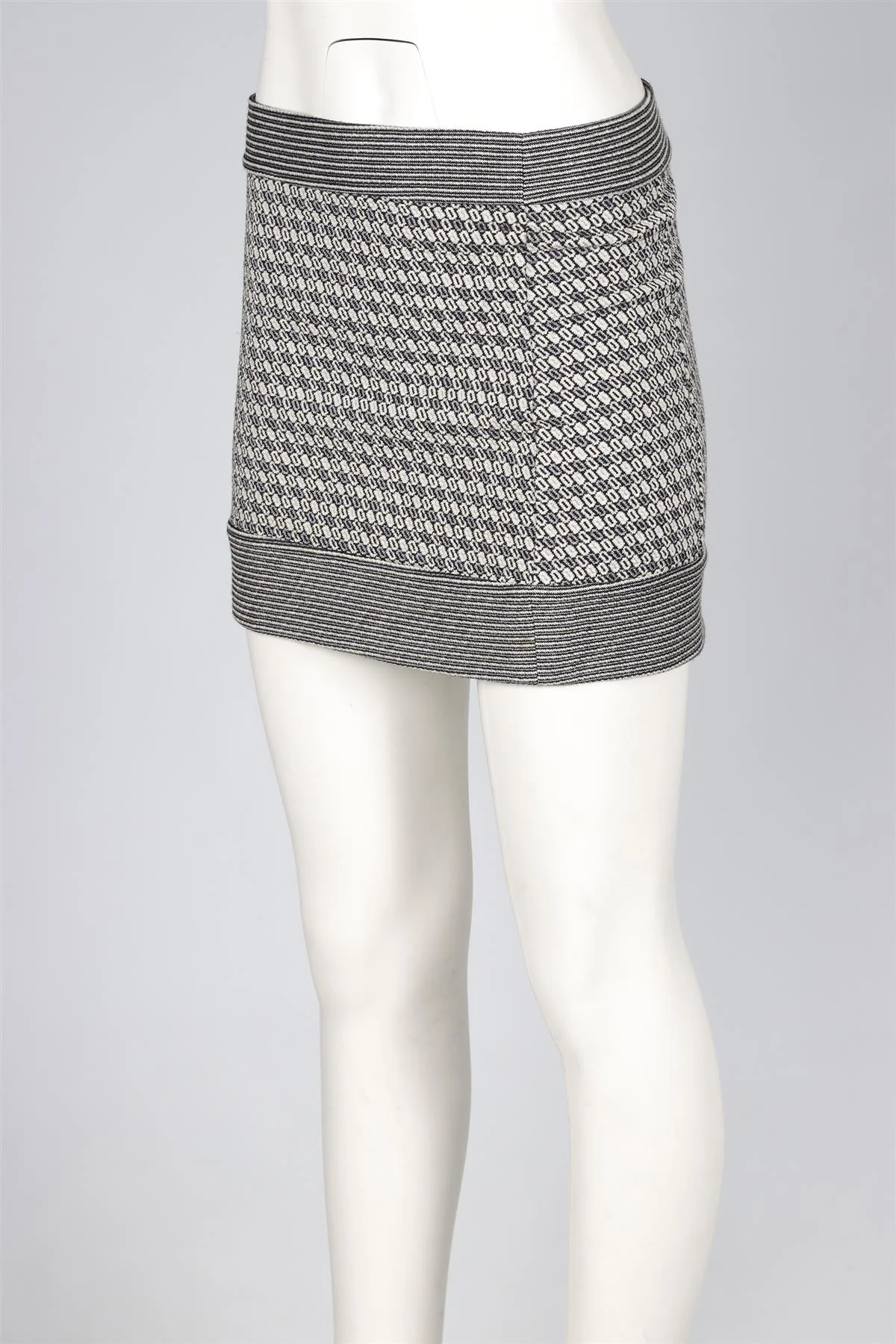 DIANE VON FURSTENBERG BLUE WOOL MINI SKIRT UK 6 - Image 3