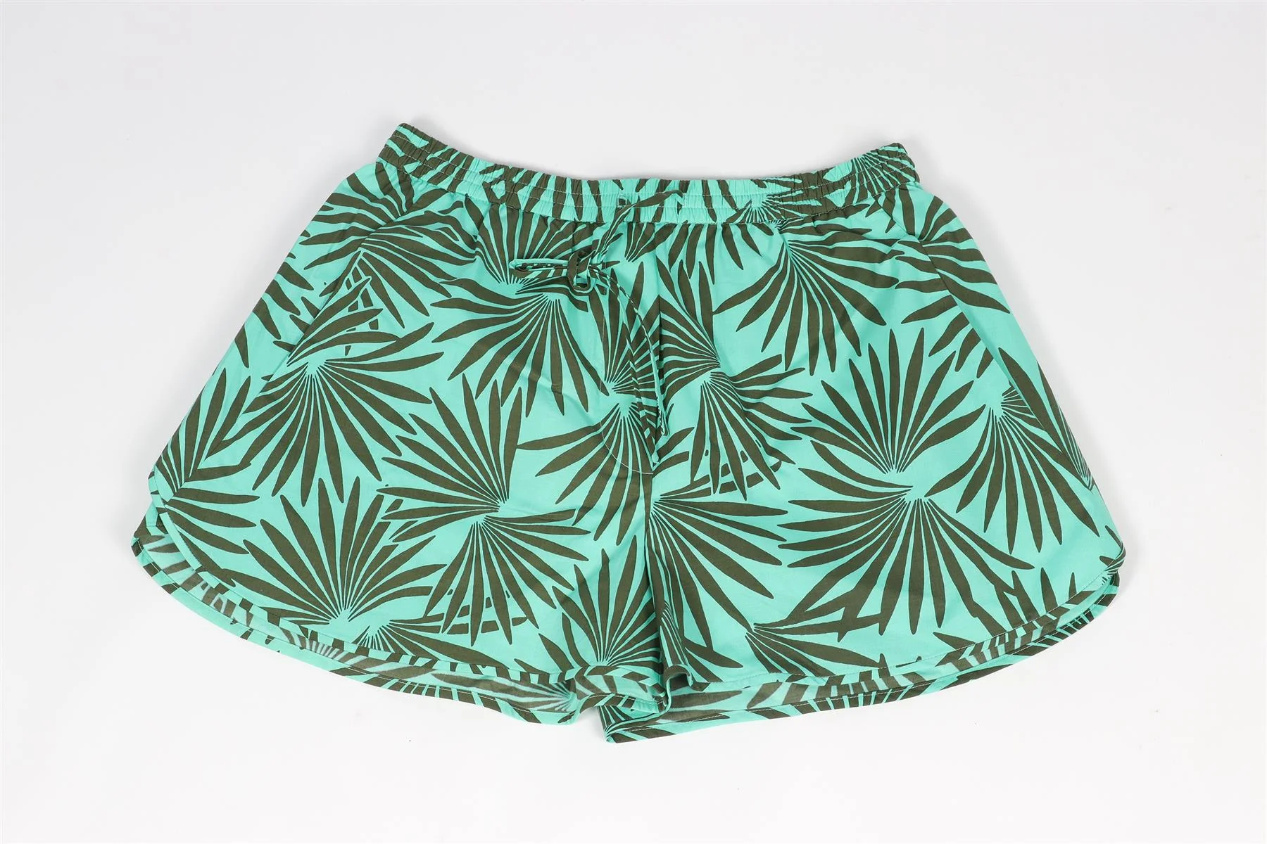 DIANE VON FURSTENBERG GREEN COTTON SHORTS XSMALL - Image 2
