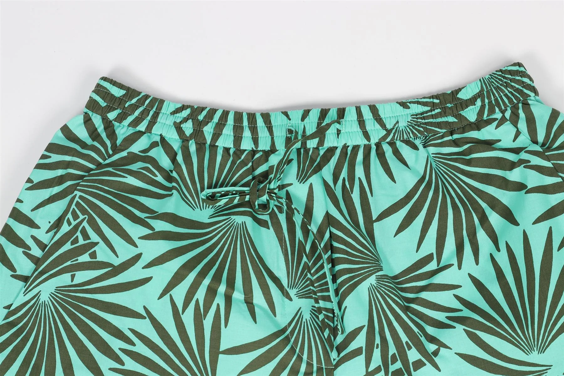 DIANE VON FURSTENBERG GREEN COTTON SHORTS XSMALL - Image 3