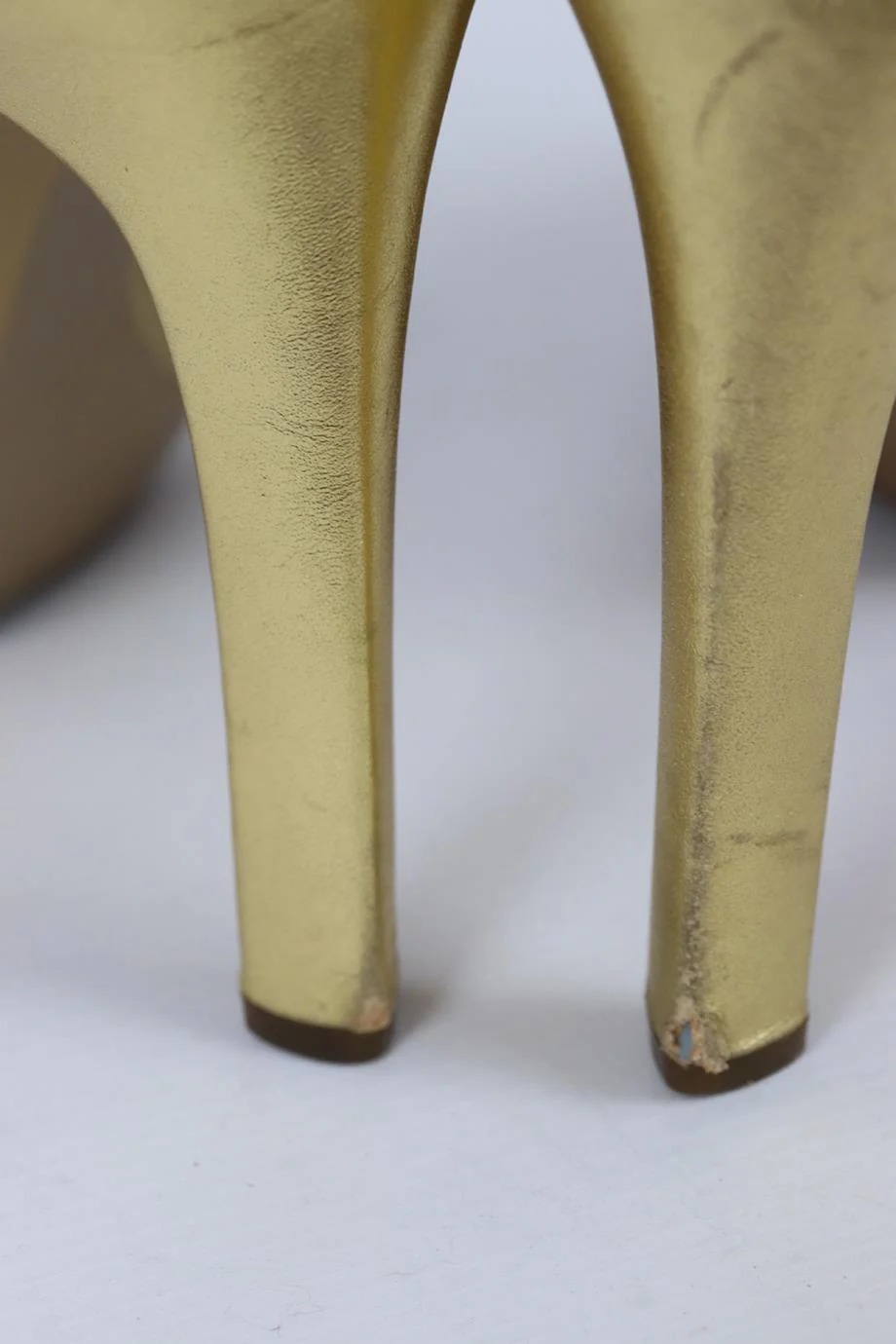 DIANE VON FURSTENBERG METALLIC LEATHER SANDALS EU 39.5 UK 6.5 US 9.5 - Image 6