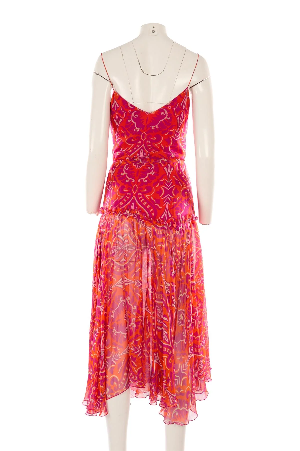 DIANE VON FURSTENBERG MULTI SILK MAXI DRESS US 4 - Image 4