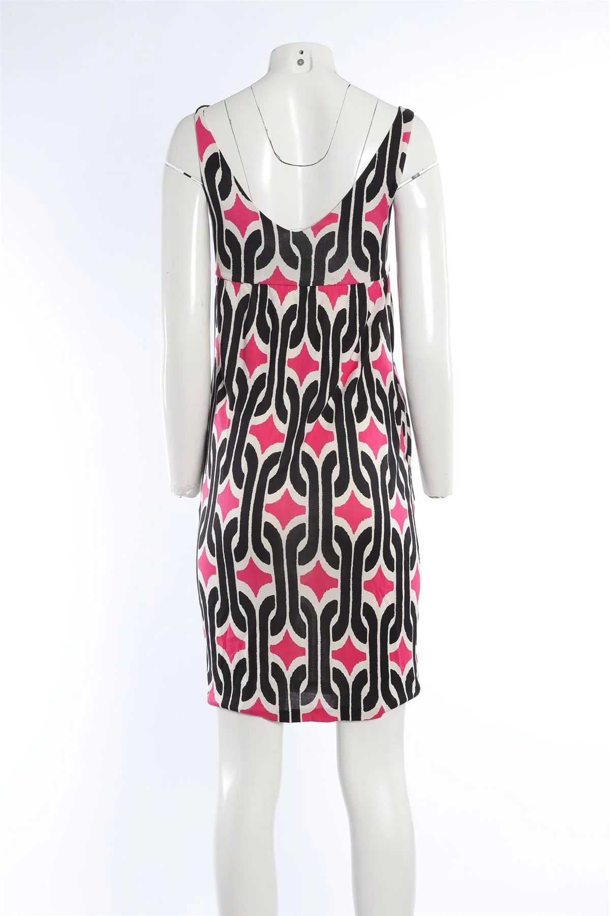 DIANE VON FURSTENBERG MULTI SILK MINI DRESS US 2 UK 6 - Image 4