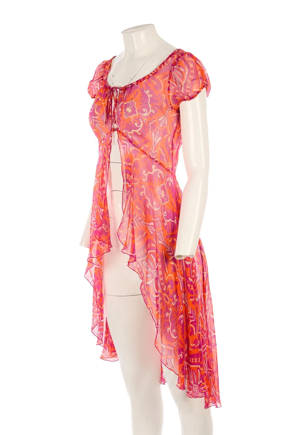 DIANE VON FURSTENBERG MULTI SILK ROBE US 6 - Image 3