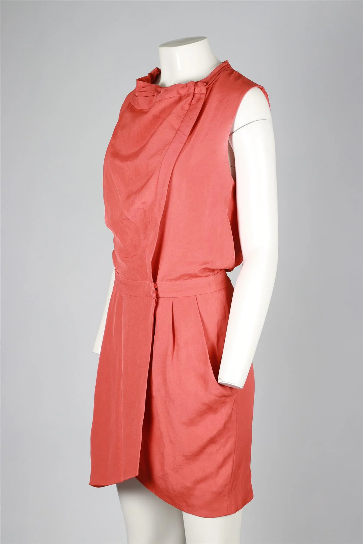 DIANE VON FURSTENBERG ORANGE WOVEN MINI DRESS UK 12 - Image 3