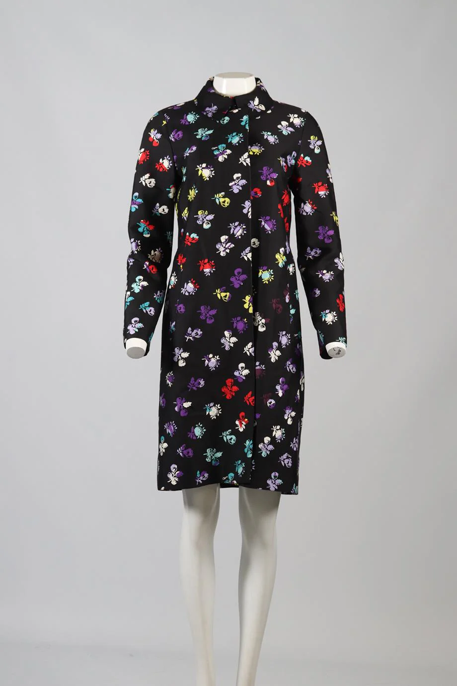 DIANE VON FURSTENBERG WOOL AND SILK BLEND COAT US 4 UK 8 - Image 2