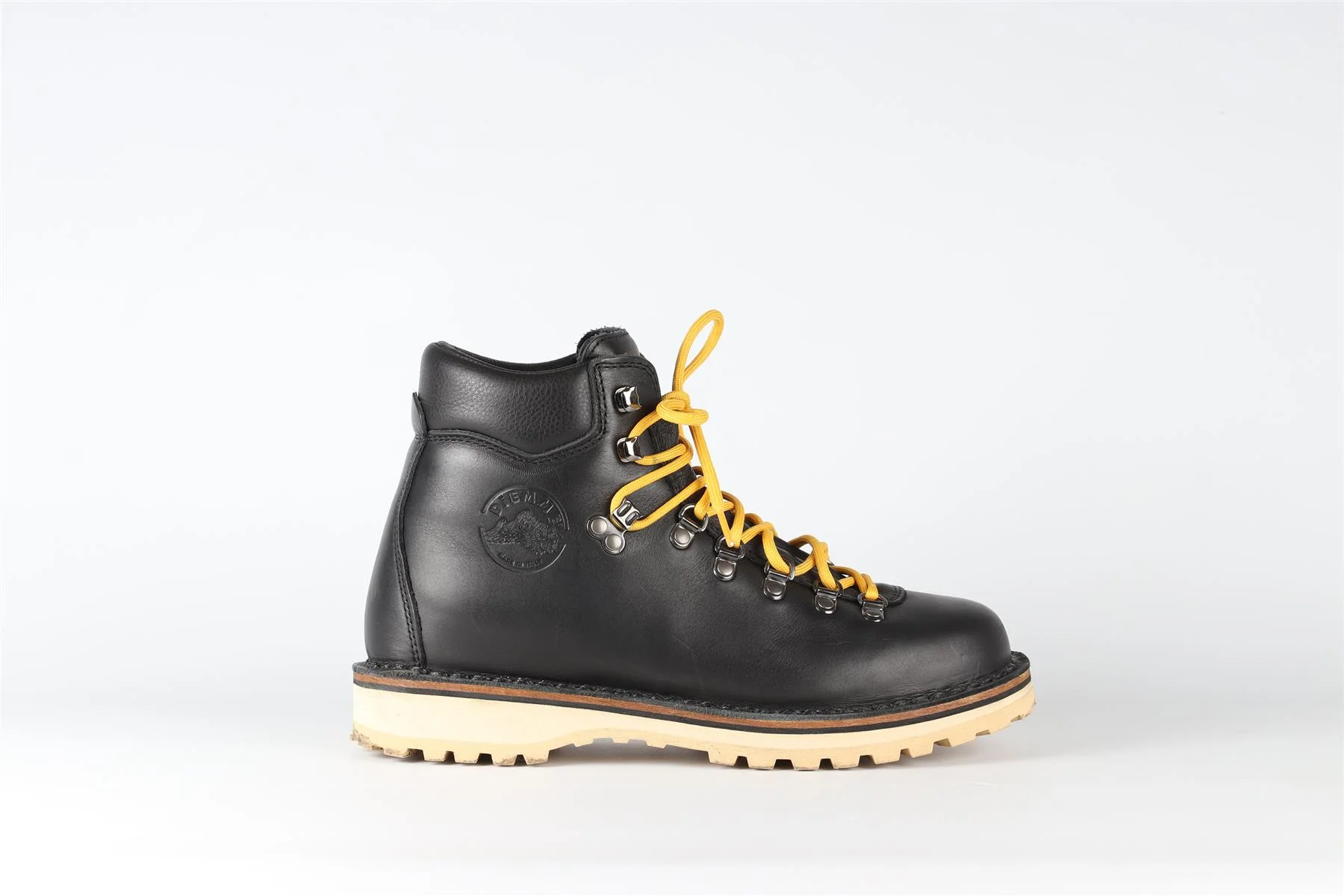 DIEMME BLACK LEATHER AND SHEARLING ANKLE BOOTS EU 40 UK 7 US 10 - Image 2