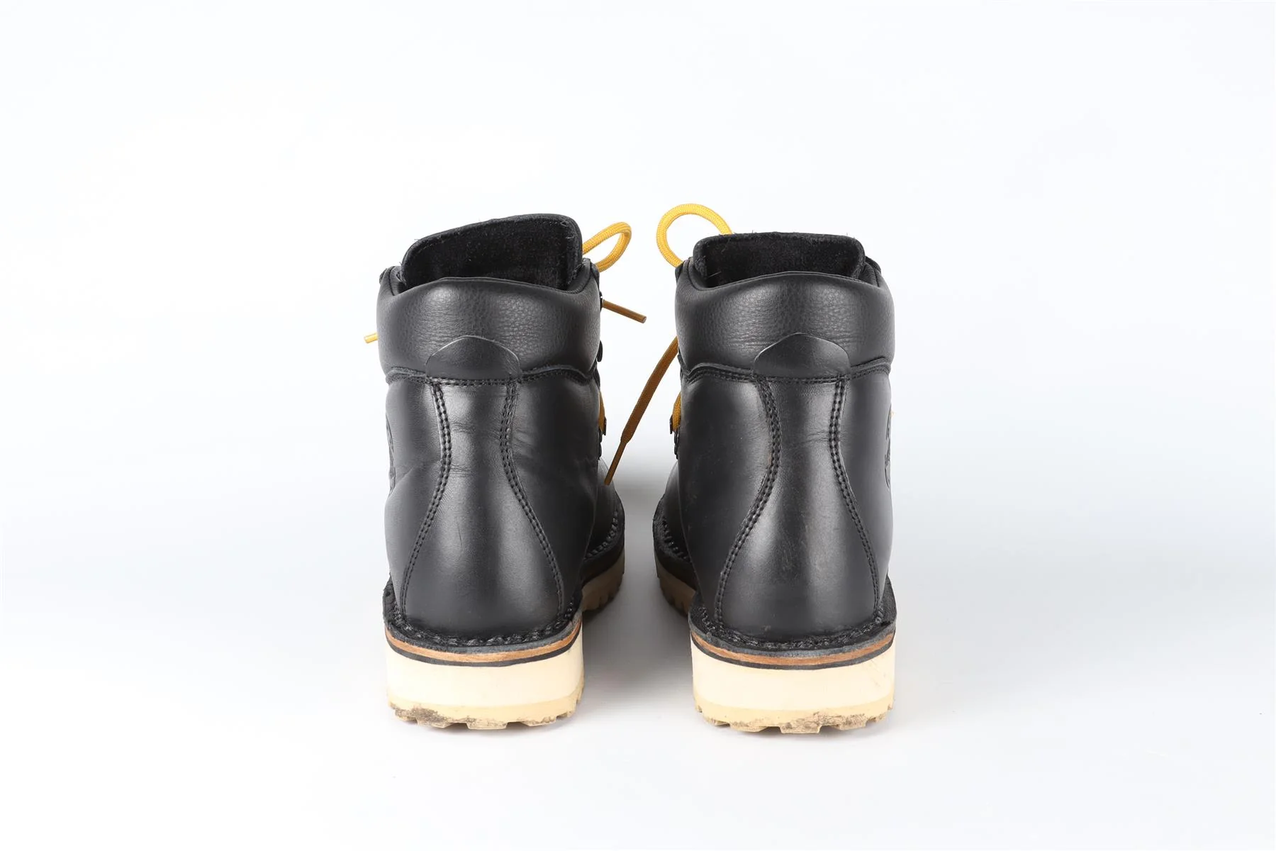 DIEMME BLACK LEATHER AND SHEARLING ANKLE BOOTS EU 40 UK 7 US 10 - Image 5