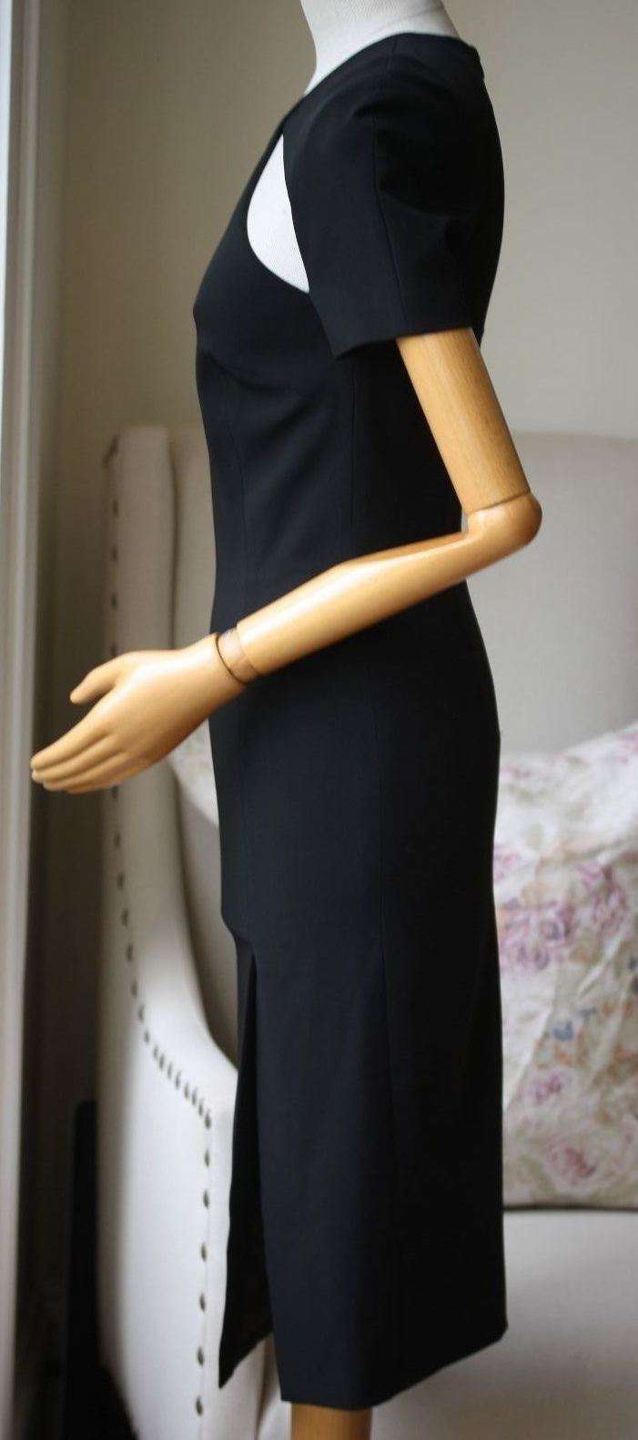 DION LEE CUTOUT CREPE BLACK DRESS UK 6 - Image 4