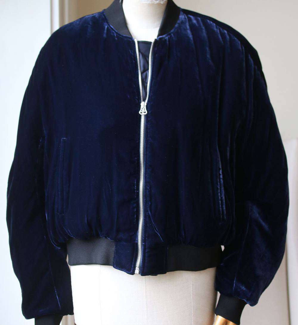 DION LEE VELVET BOMBER JACKET UK 12 - Image 2