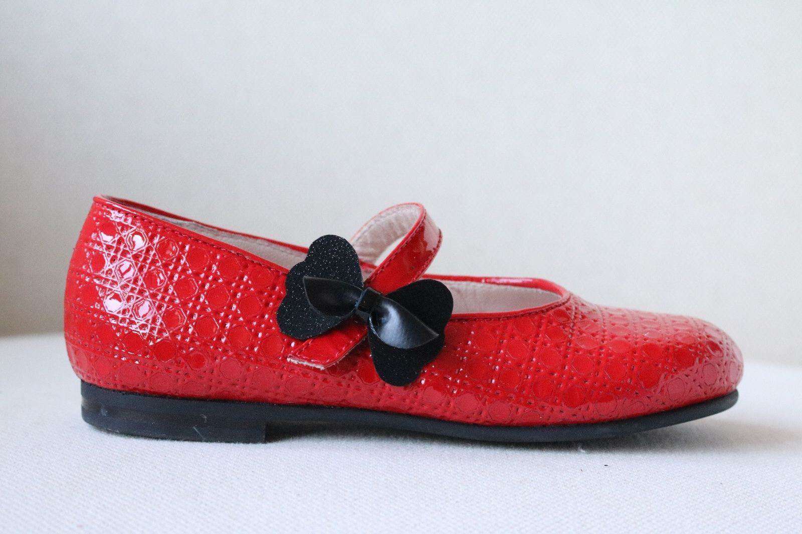 DIOR BABY KIDS RED BOW LEATHER CANNAGE SHOES EU 26 UK 8.5 - Image 2