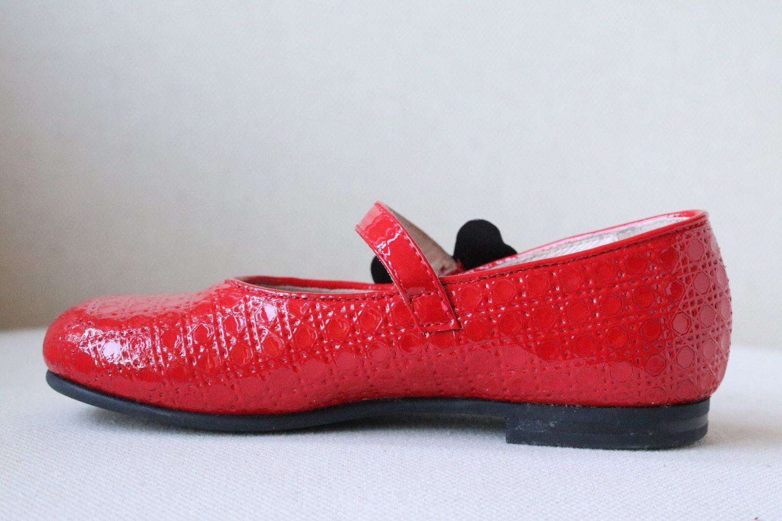 DIOR BABY KIDS RED BOW LEATHER CANNAGE SHOES EU 26 UK 8.5 - Image 6
