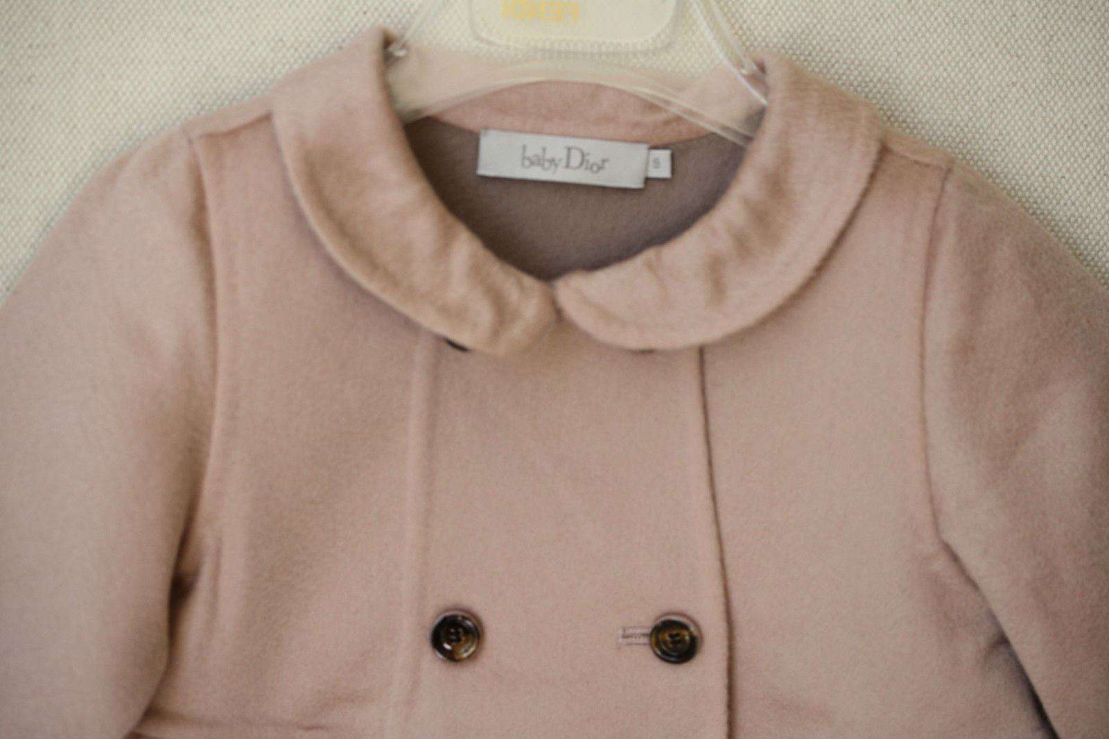 DIOR BABY PINK AND TAUPE DOUBLE-SIDED PURE CASHMERE COAT 9 MONTHS - Image 6