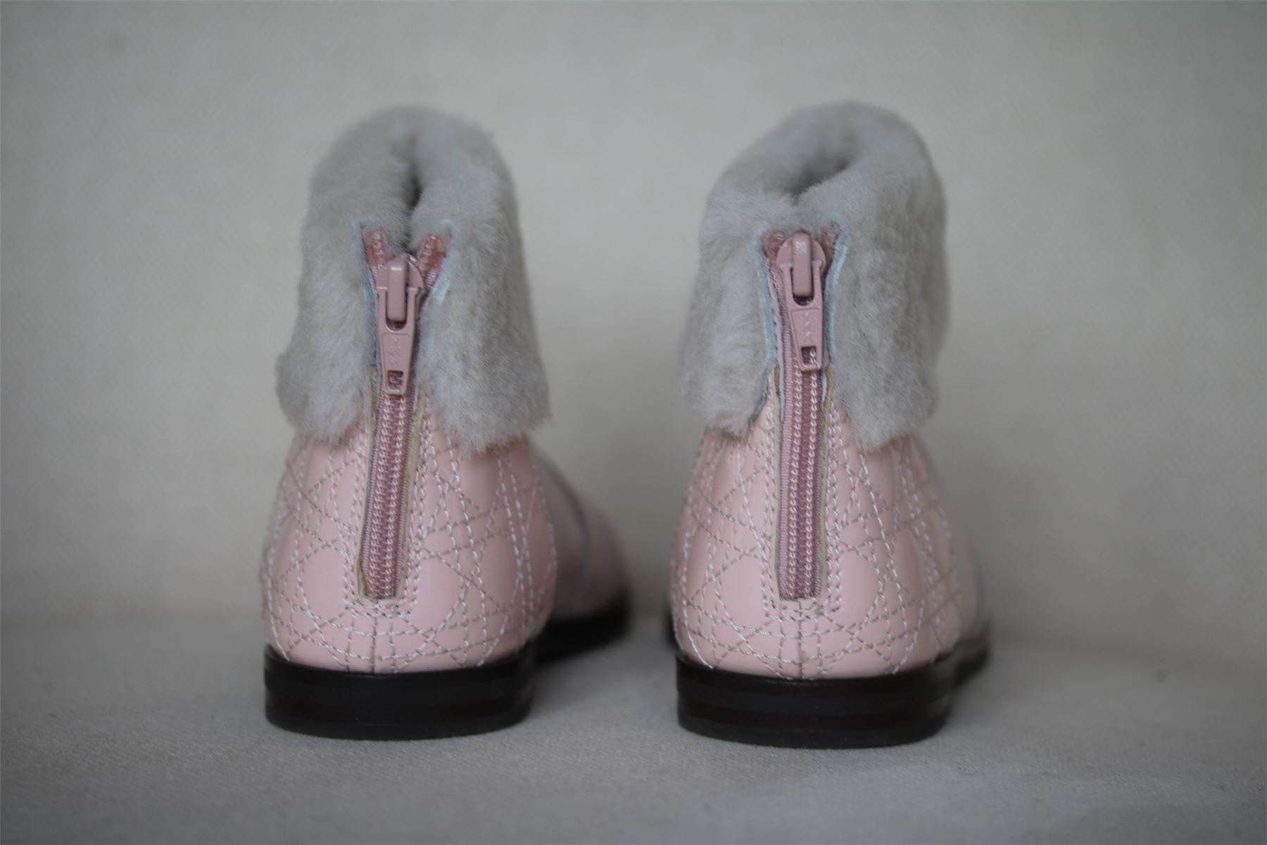 DIOR GIRLS PALE PINK ANKLE BOOTS EU 24 UK 7 - Image 3