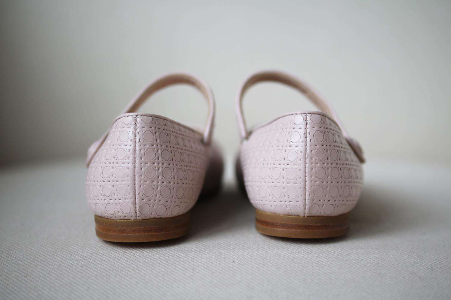DIOR KIDS GIRLS LAMBSKIN LEATHER AND SEQUIN BALLERINAS EU 28 UK 10 - Image 3