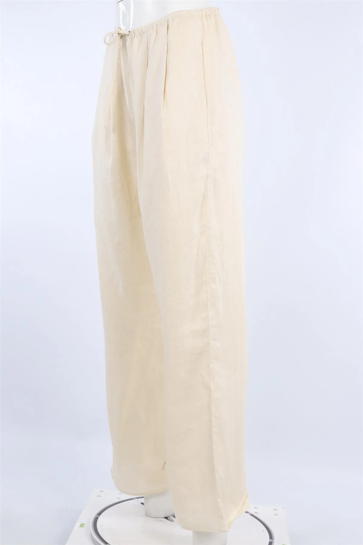 DISSH BEIGE LINEN STRAIGHT LEG PANTS AU 8 UK 8 - Image 3