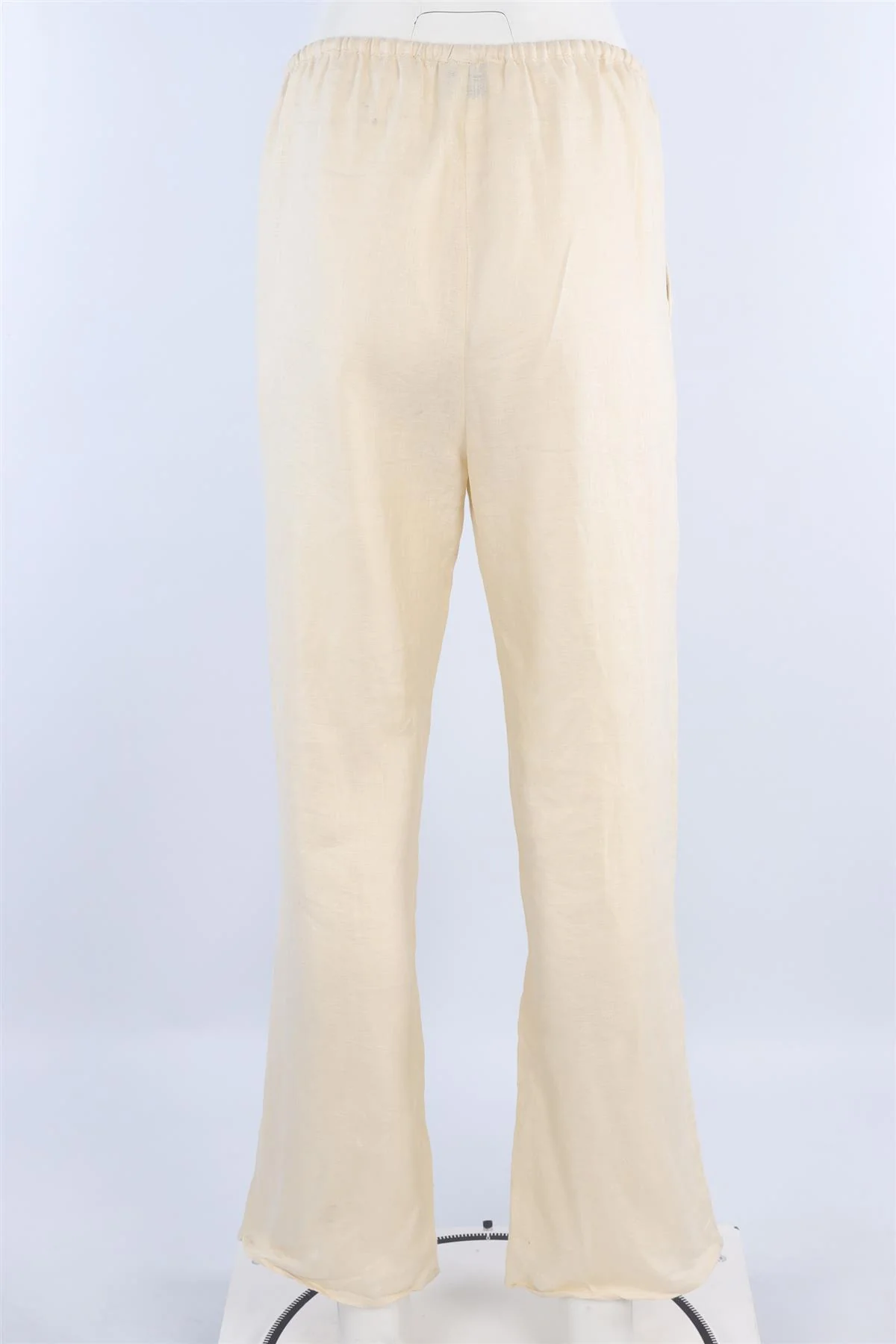 DISSH BEIGE LINEN STRAIGHT LEG PANTS AU 8 UK 8 - Image 4