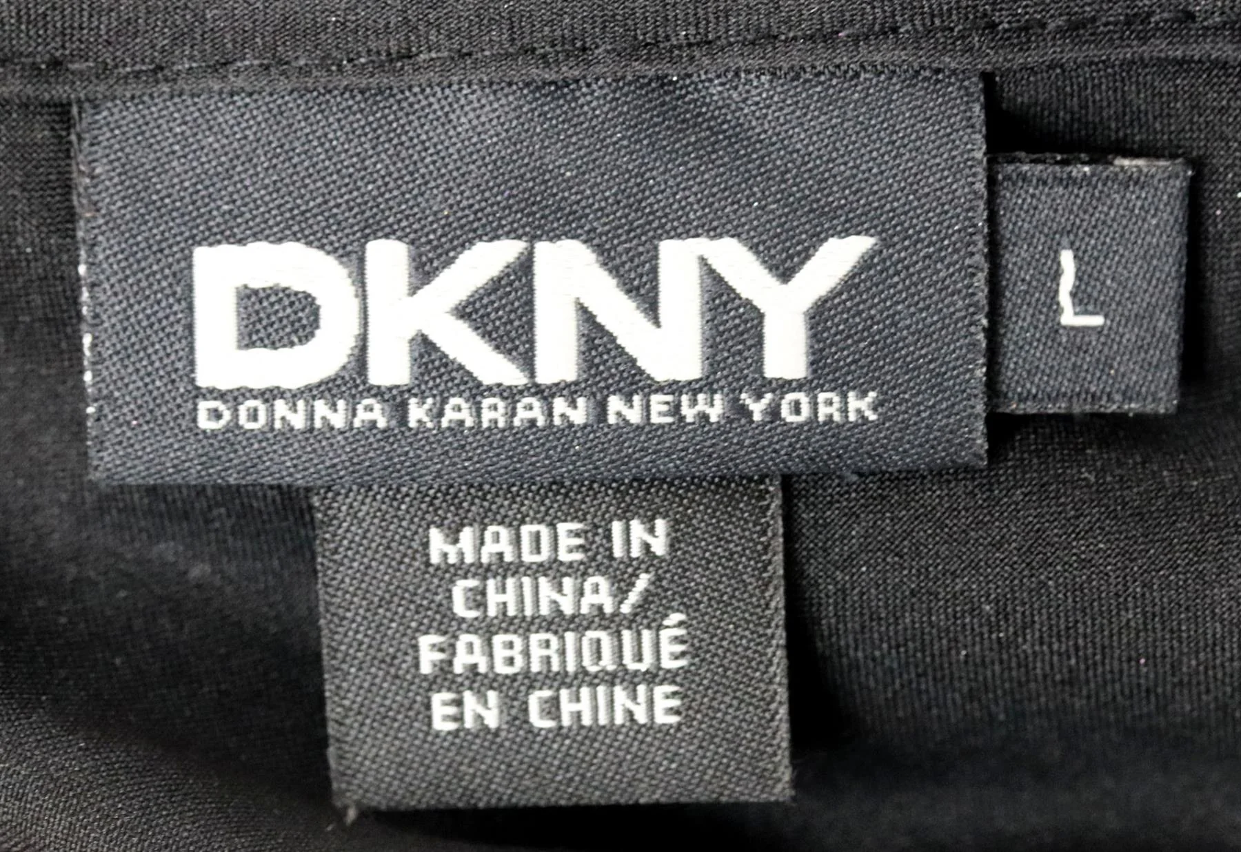 DKNY LEATHER TRIMMED LACE TOP LARGE - Image 5