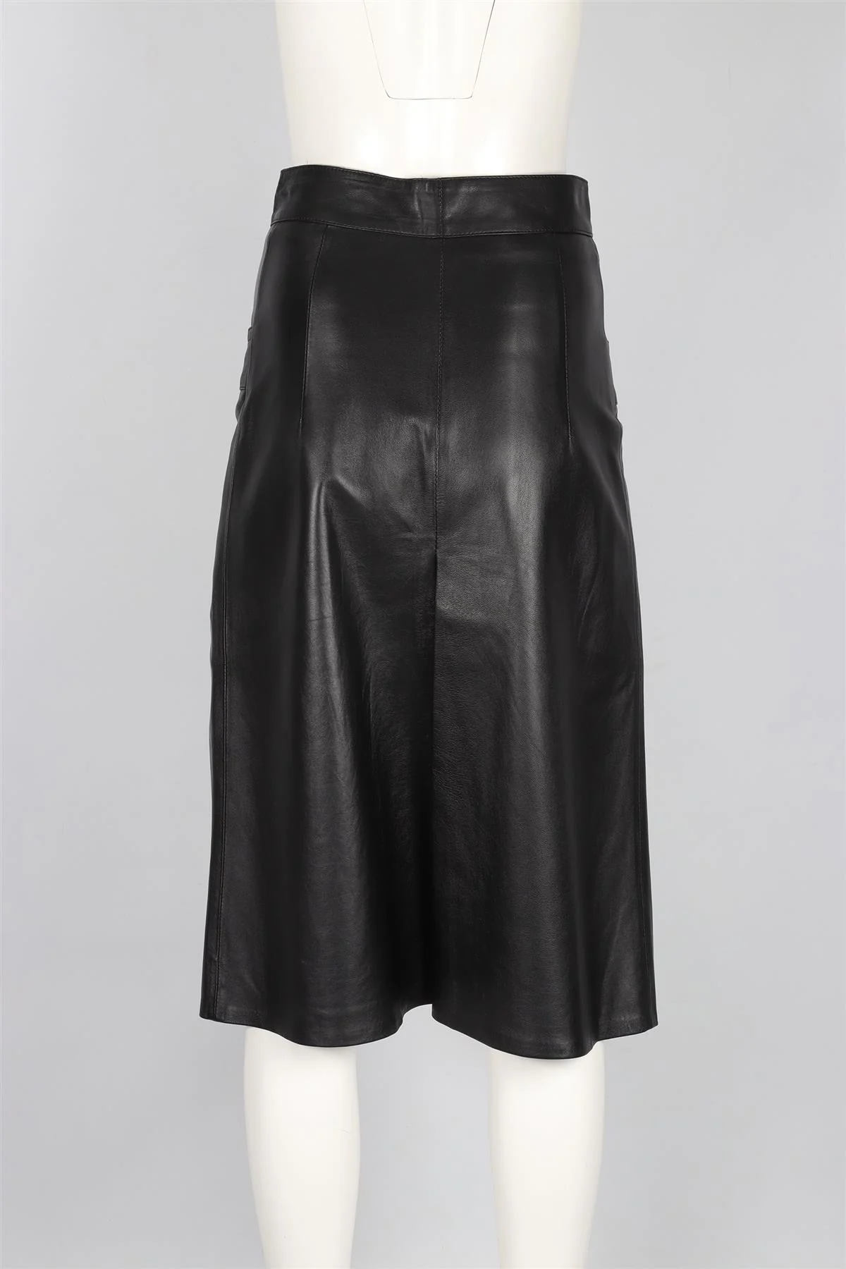 DODO BAR OR BLACK LEATHER MIDI SKIRT IT 40 UK 8 - Image 4