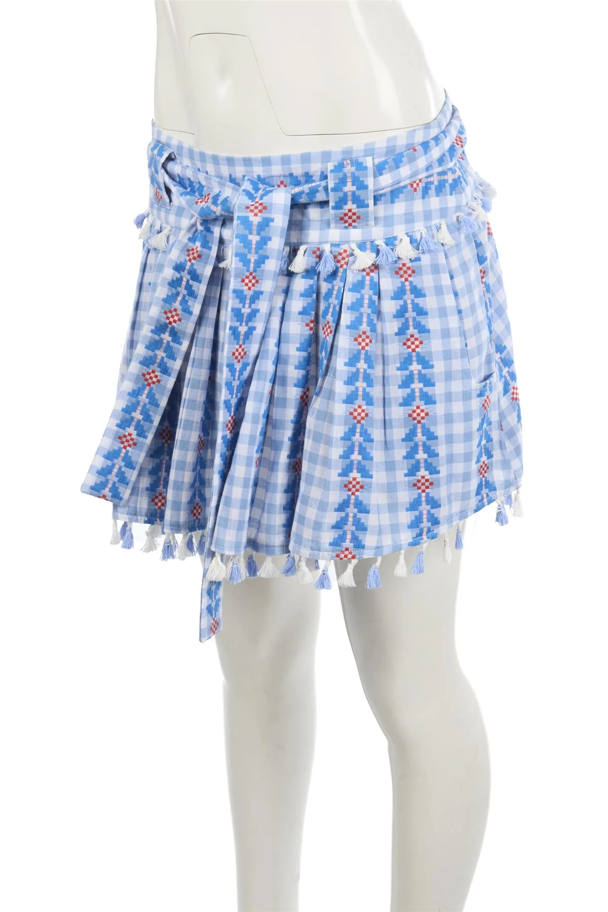DODO BAR OR BLUE COTTON MINI SKIRT SMALL - Image 3