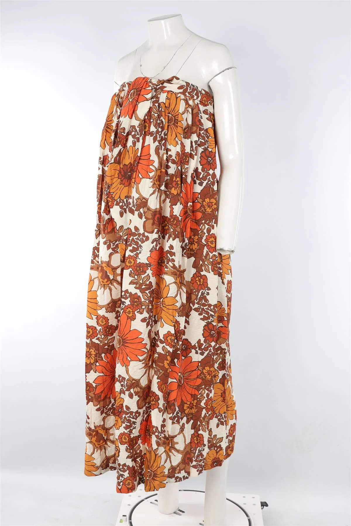 DODO BAR OR ORANGE WOVEN MAXI DRESS SMALL - Image 3