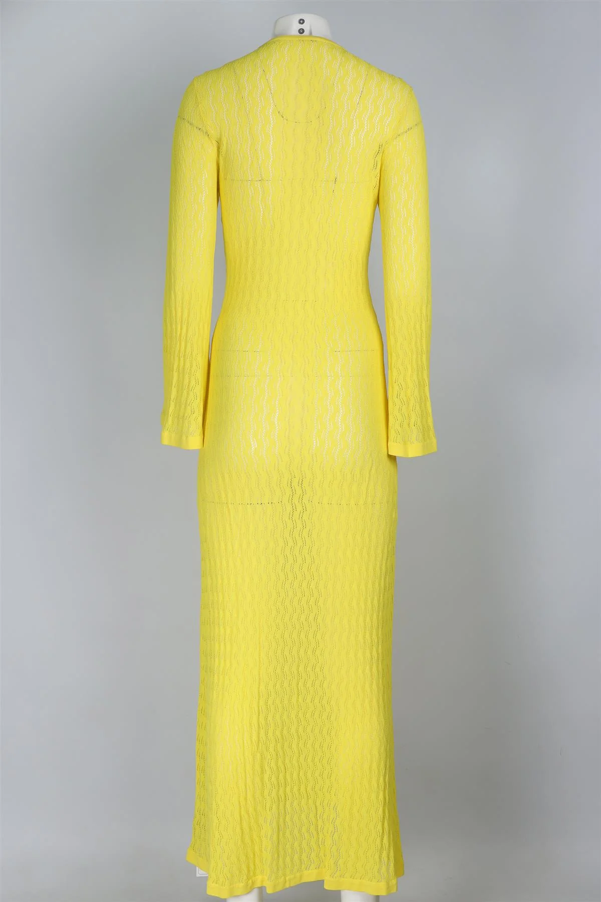 DODO BAR OR YELLOW KNIT MAXI DRESS IT 40 UK 8 - Image 4