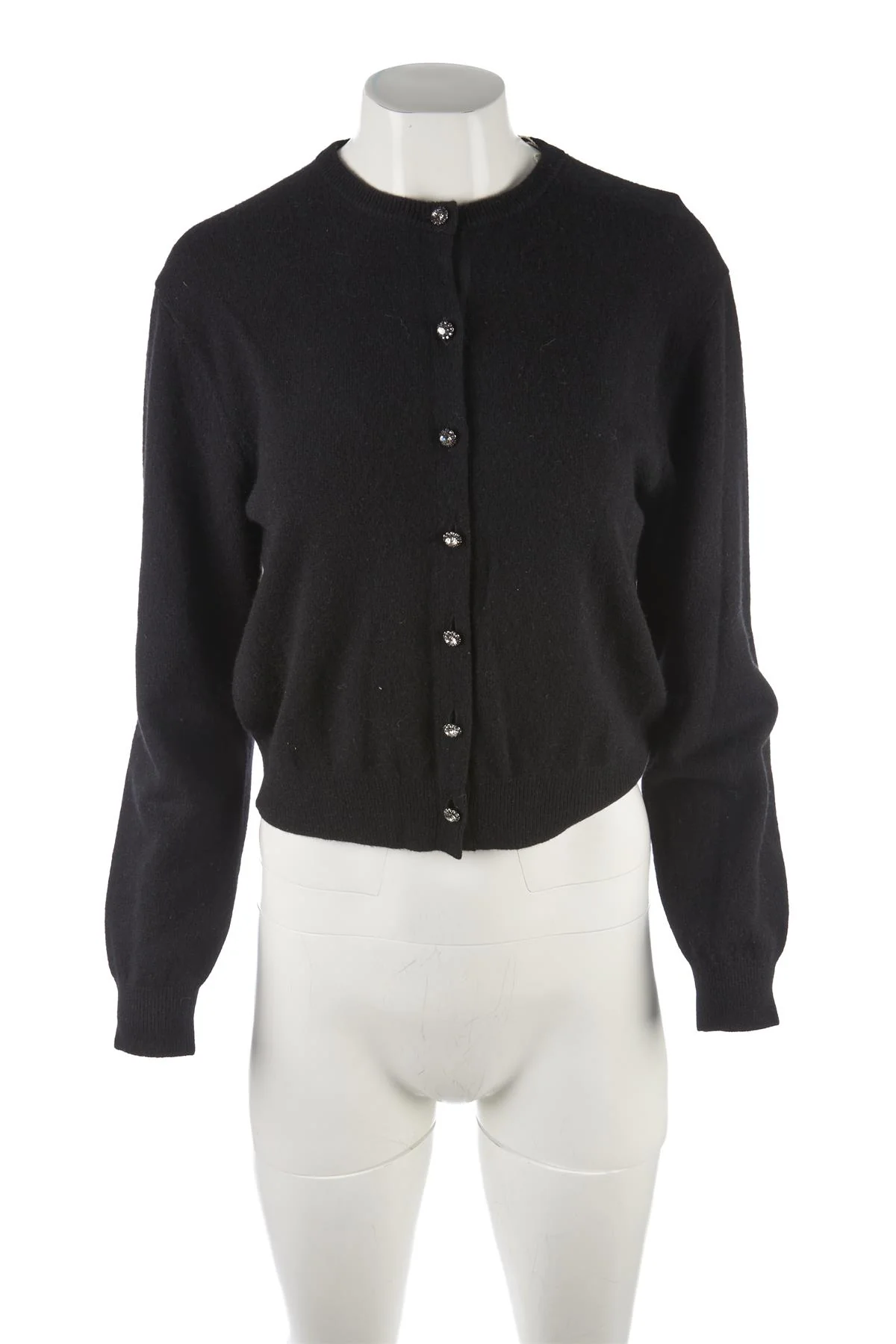 DOEN BLACK WOOL CARDIGAN MEDIUM - Image 2