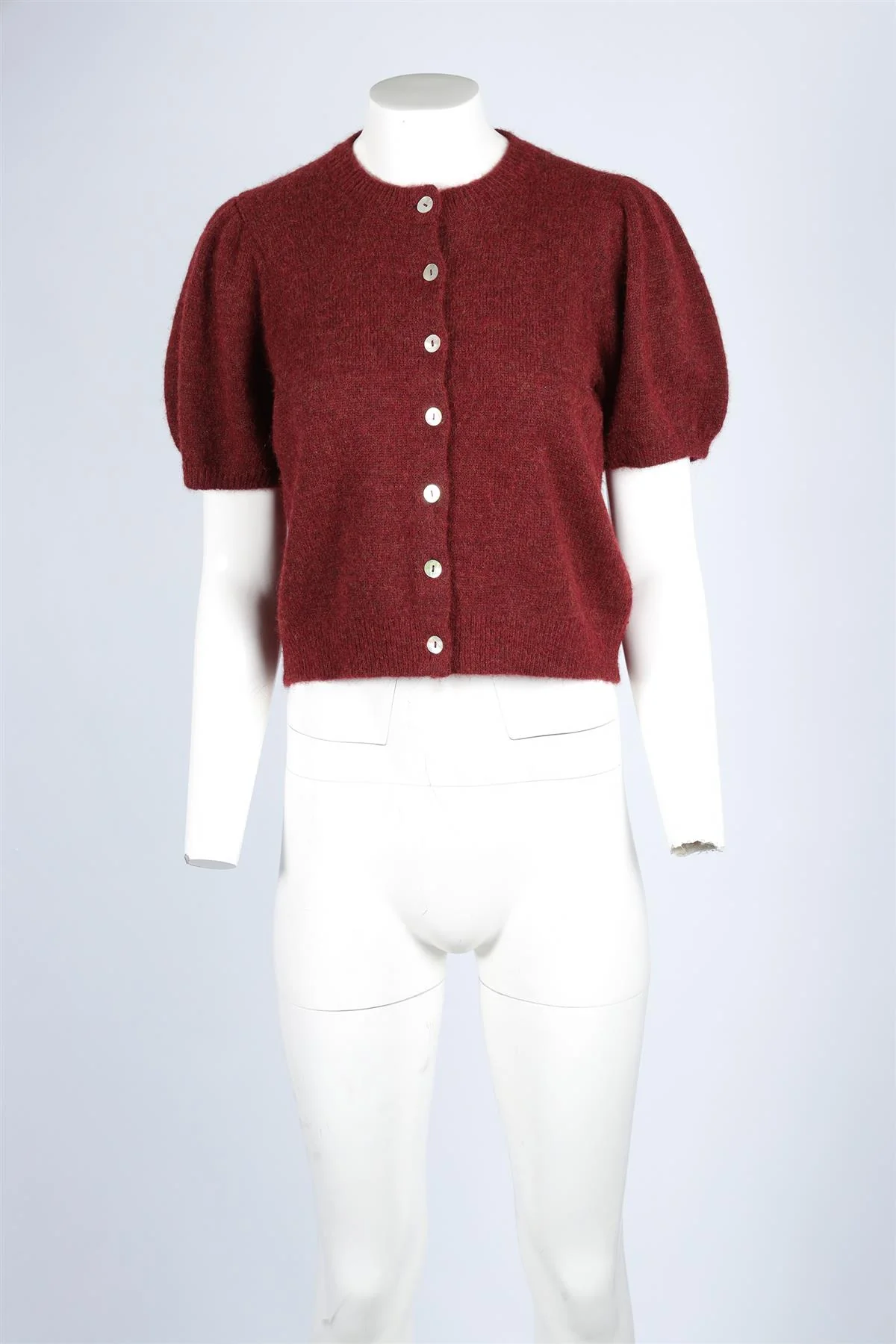 DOEN BURGUNDY APLACA CARDIGAN LARGE - Image 2