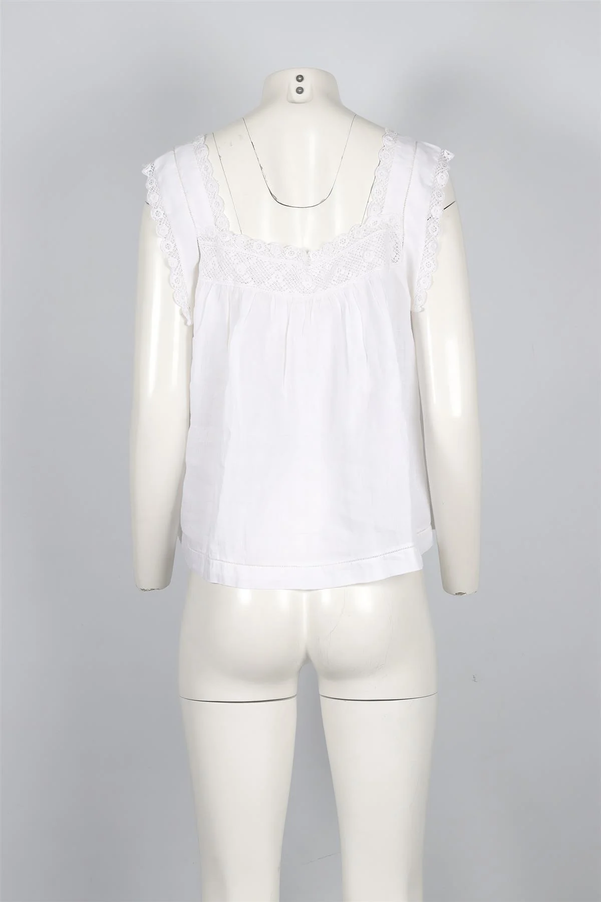 DOEN WHITE RAMIE TOP LARGE - Image 4