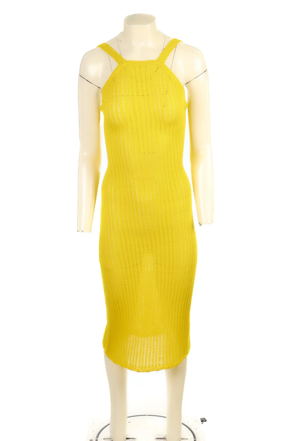 DOEN YELLOW CROCHET MAXI DRESS SMALL - Image 2