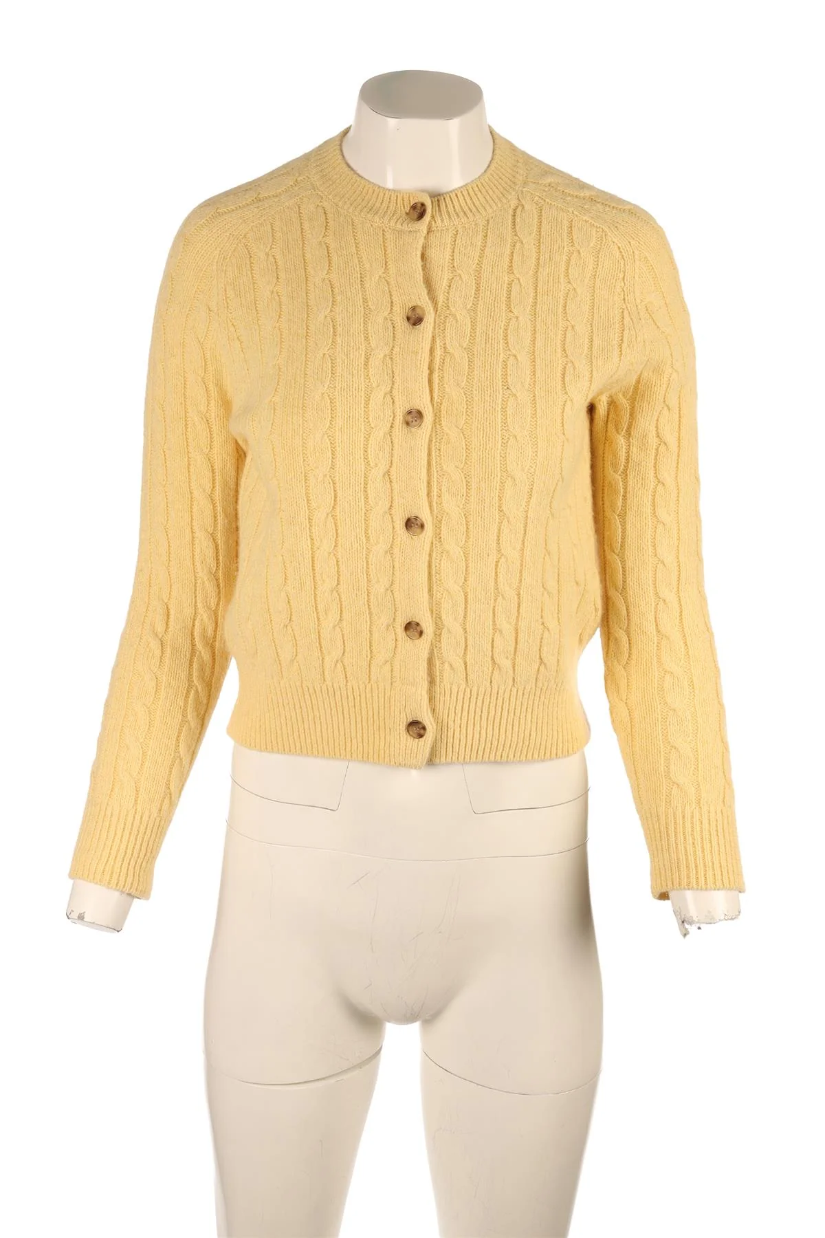 DÔEN YELLOW WOOL CARDIGAN XSMALL - Image 2