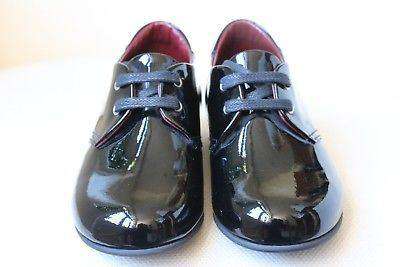 DOLCE AND GABBANA BABY BLACK DERBY PATENT LEATHER SHOES EU 22 UK 5 - Image 4