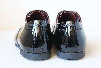 DOLCE AND GABBANA BABY BLACK DERBY PATENT LEATHER SHOES EU 22 UK 5 - Image 6