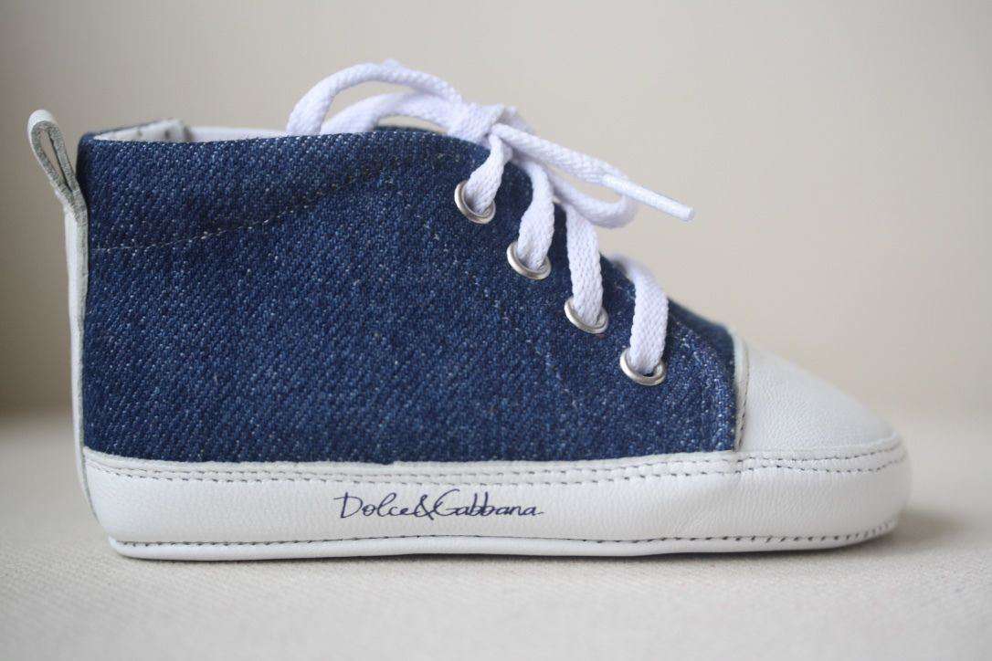 DOLCE AND GABBANA BABY BLUE DENIM SHOES EU 19 UK 3 - Image 8