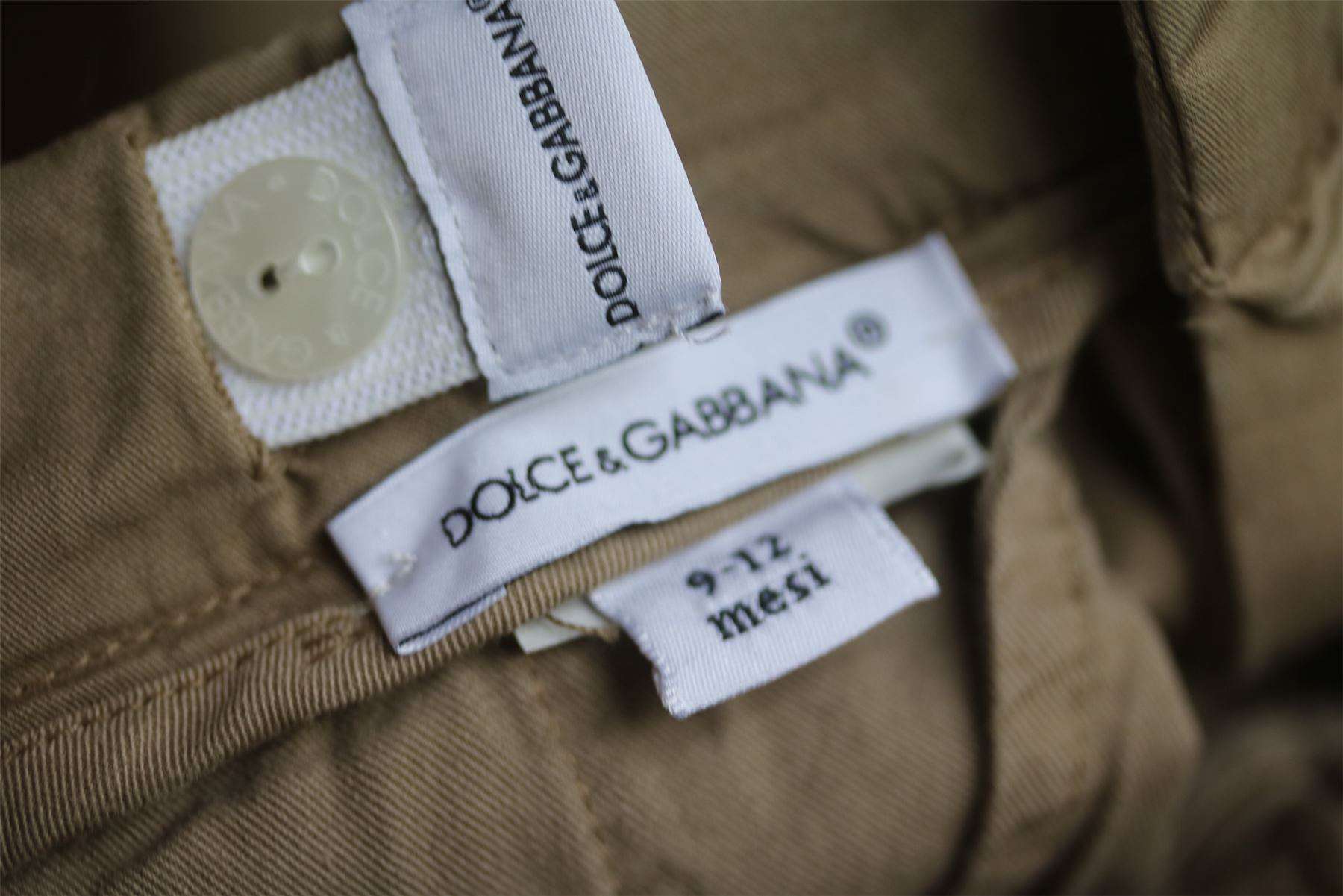 DOLCE AND GABBANA BABY BOYS BROWN SHORTS 9-12 MONTHS - Image 3