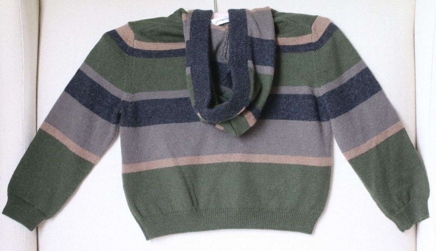 DOLCE AND GABBANA BABY BOYS STRIPE KNIT ZIP-UP SWEATER 18-24 MONTHS - Image 4