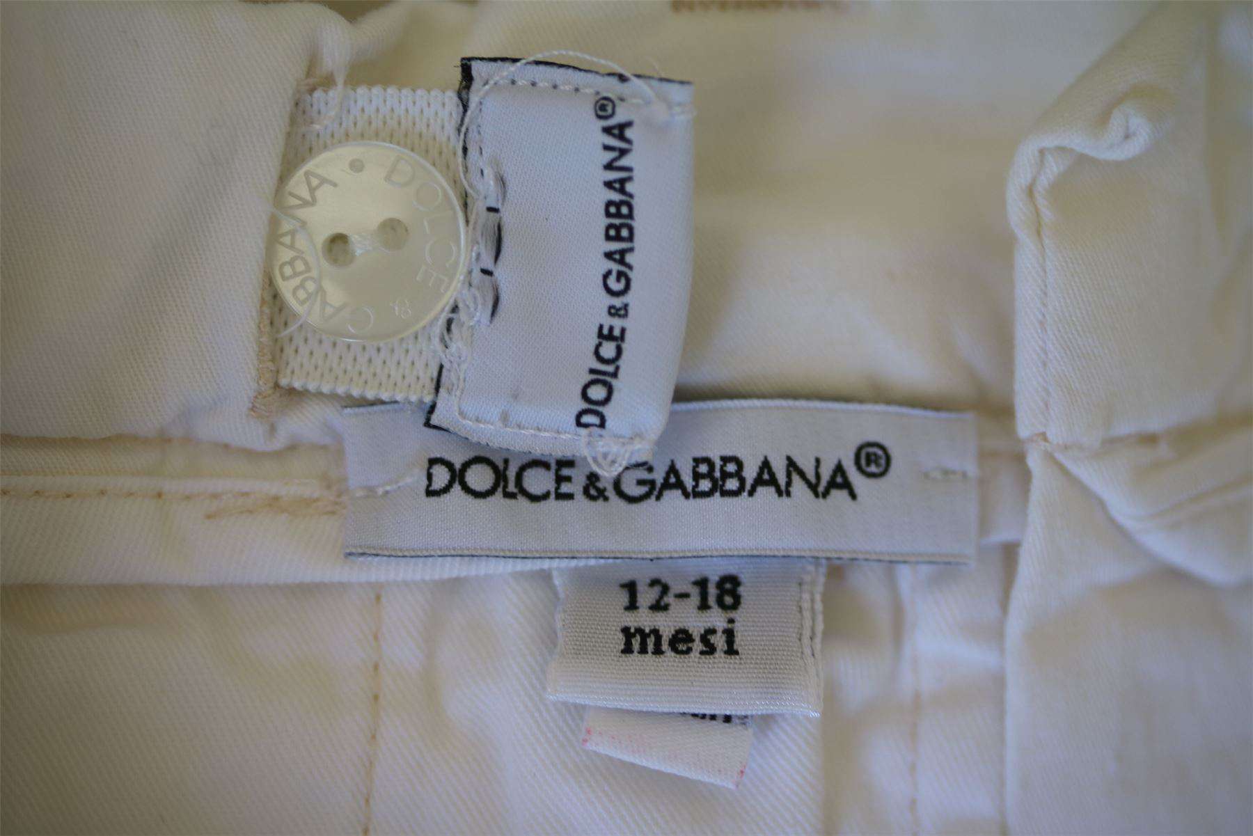 DOLCE AND GABBANA BABY BOYS WHITE SHORTS 12-18 MONTHS - Image 3