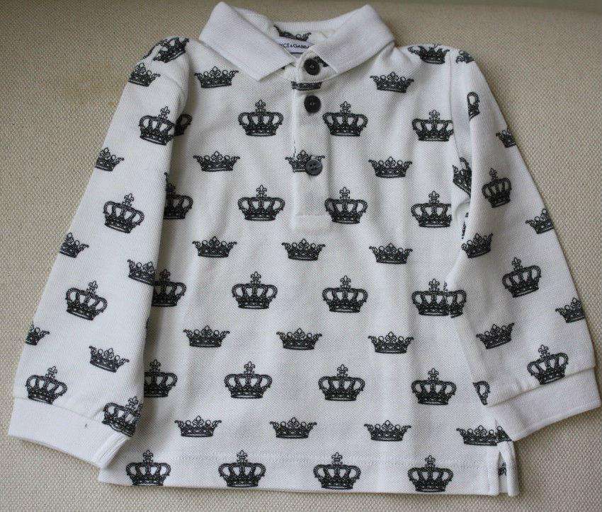 DOLCE AND GABBANA BABY CROWN POLO SHIRT TOP 3-6 MONTHS - Image 3