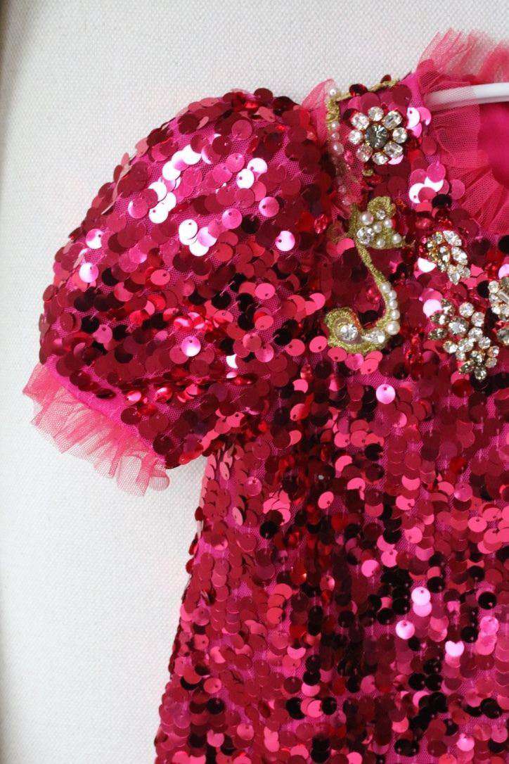 DOLCE AND GABBANA BABY GIRLS SEQUIN DRESS 4 YEARS - Image 12
