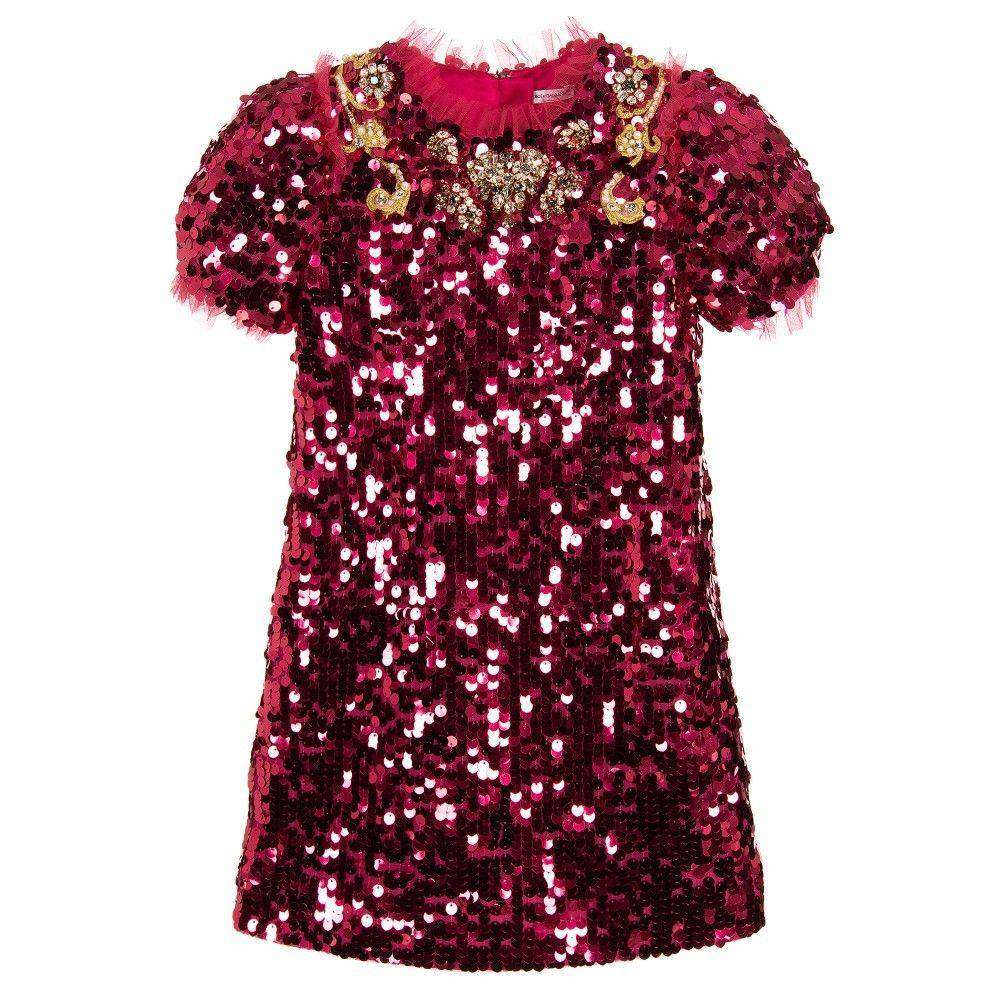 DOLCE AND GABBANA BABY GIRLS SEQUIN DRESS 4 YEARS - Image 9