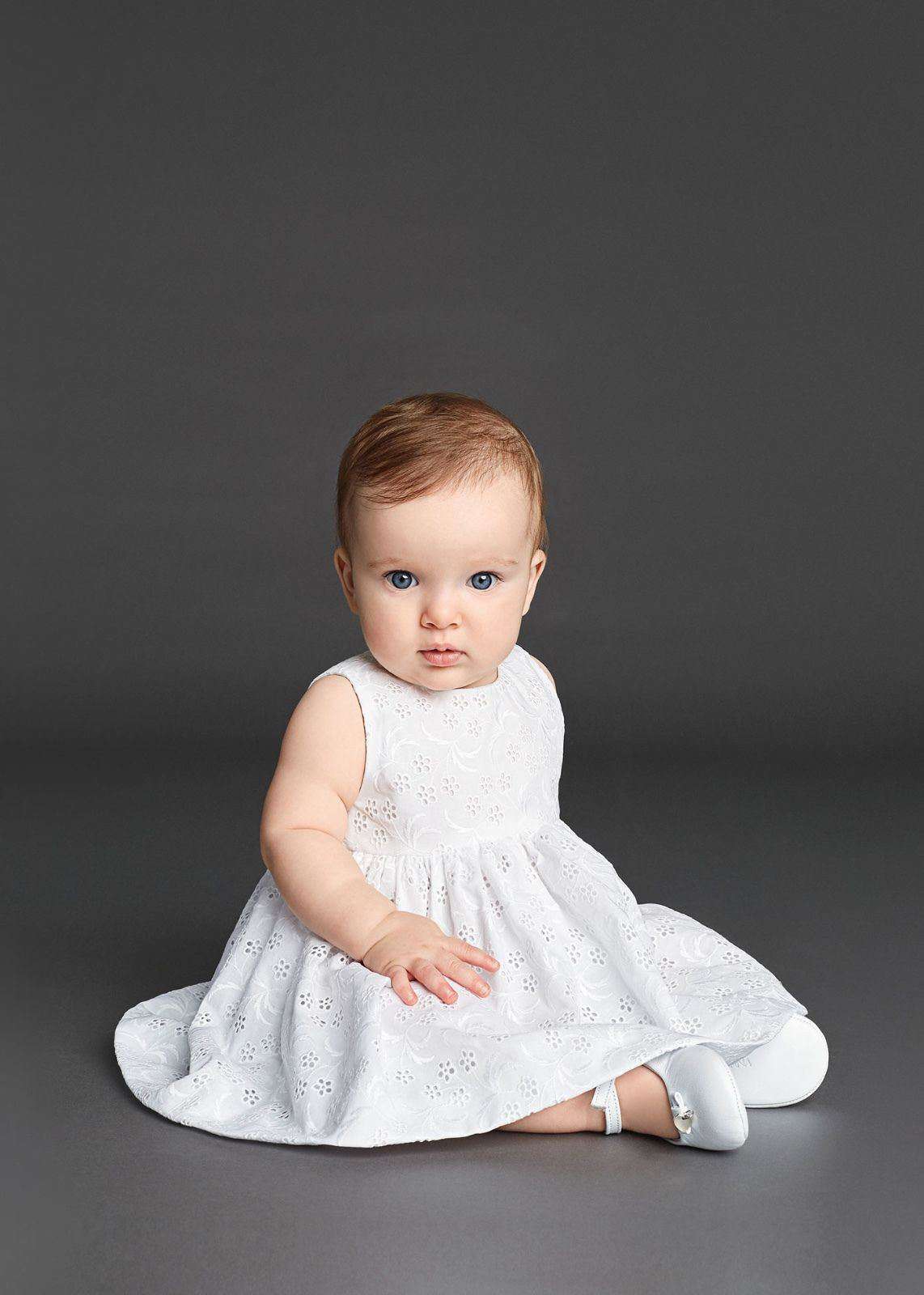DOLCE AND GABBANA BABY GIRLS WHITE DRESS 18-24 MONTHS