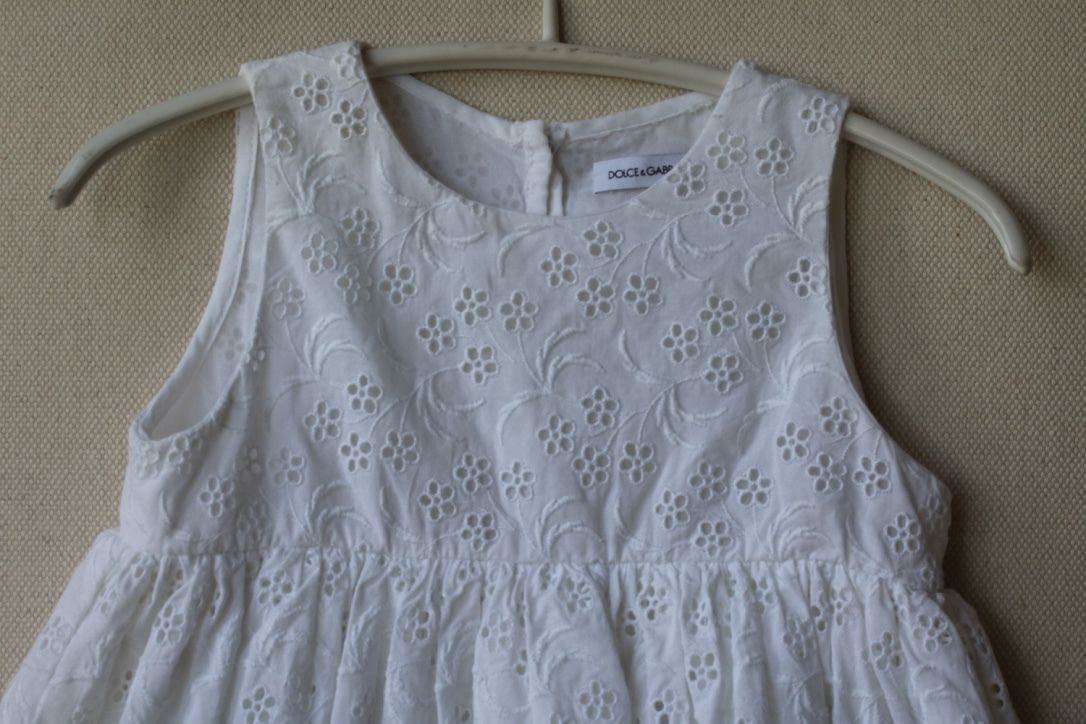 DOLCE AND GABBANA BABY GIRLS WHITE DRESS 18-24 MONTHS - Image 9