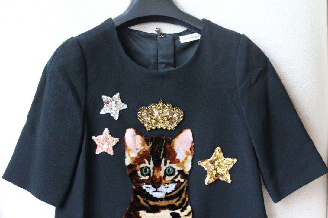 DOLCE AND GABBANA BABY GIRLS ZAMBIA CAT DRESS 4 YEARS - Image 5