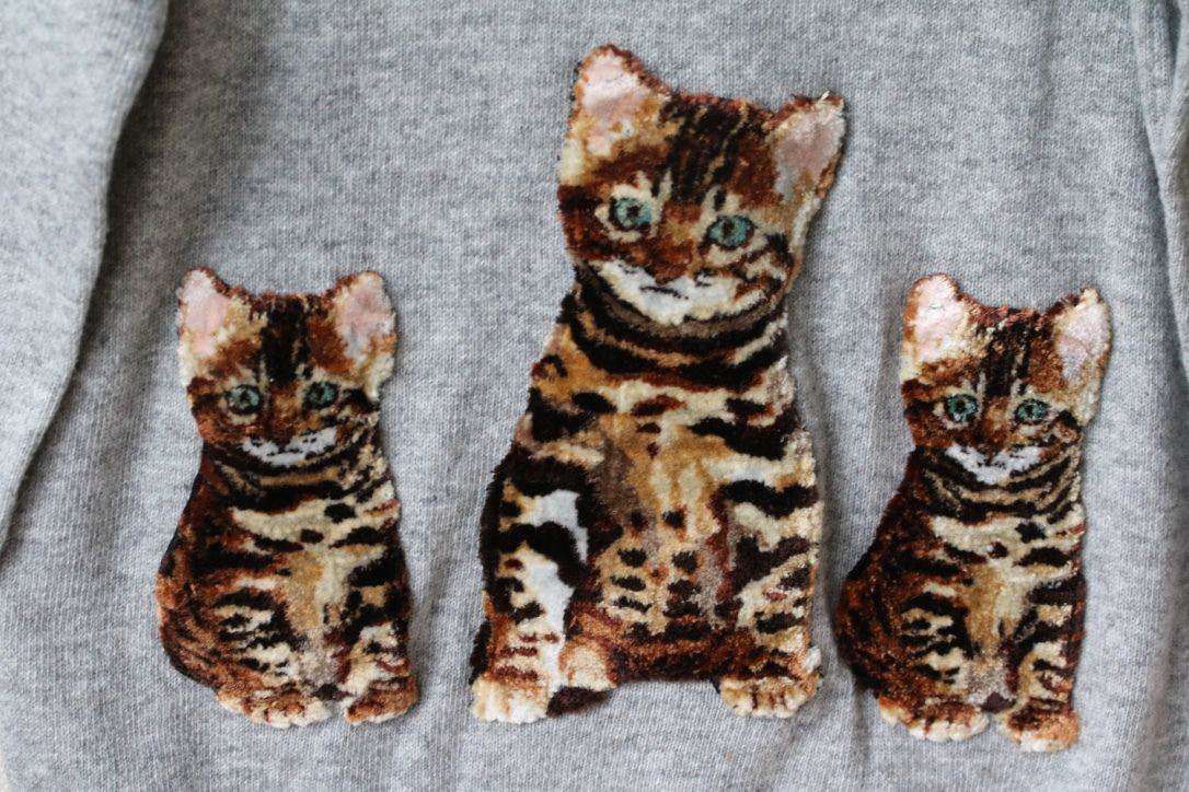 DOLCE AND GABBANA BABY GIRLS ZAMBIA CAT WOOL SWEATER 3 YEARS - Image 4